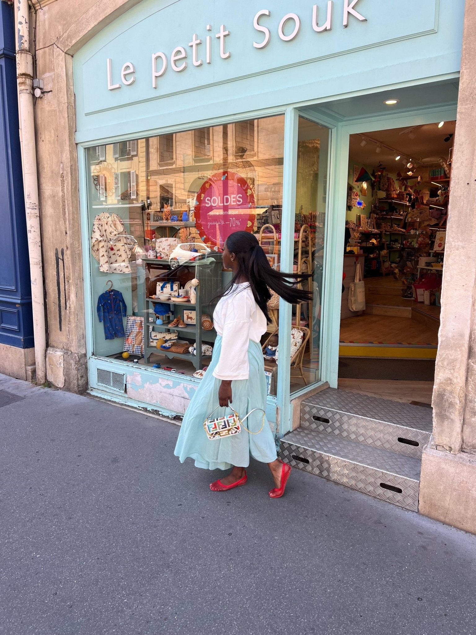 Jupe Basic Monica Bleu Ciel - TAHIRA