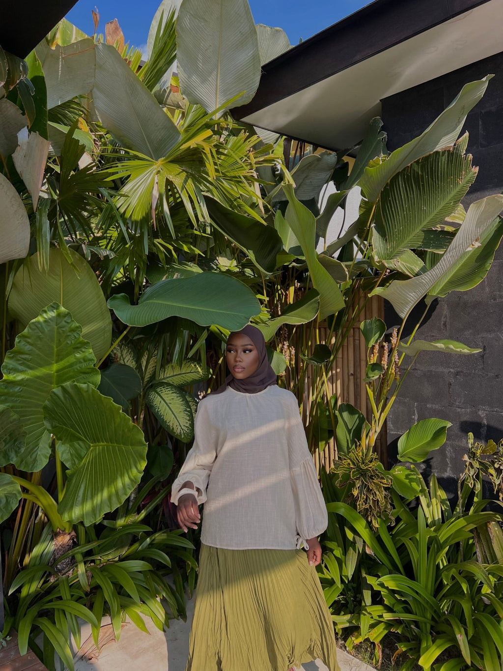 Jupe Héloïse - Vert Olive - TAHIRA