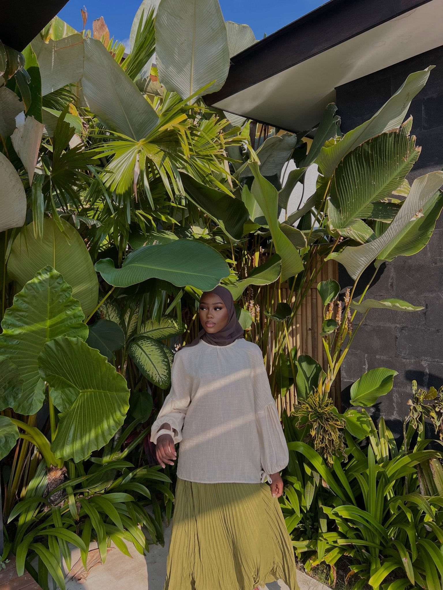 Jupe Héloïse - Vert Olive - TAHIRA