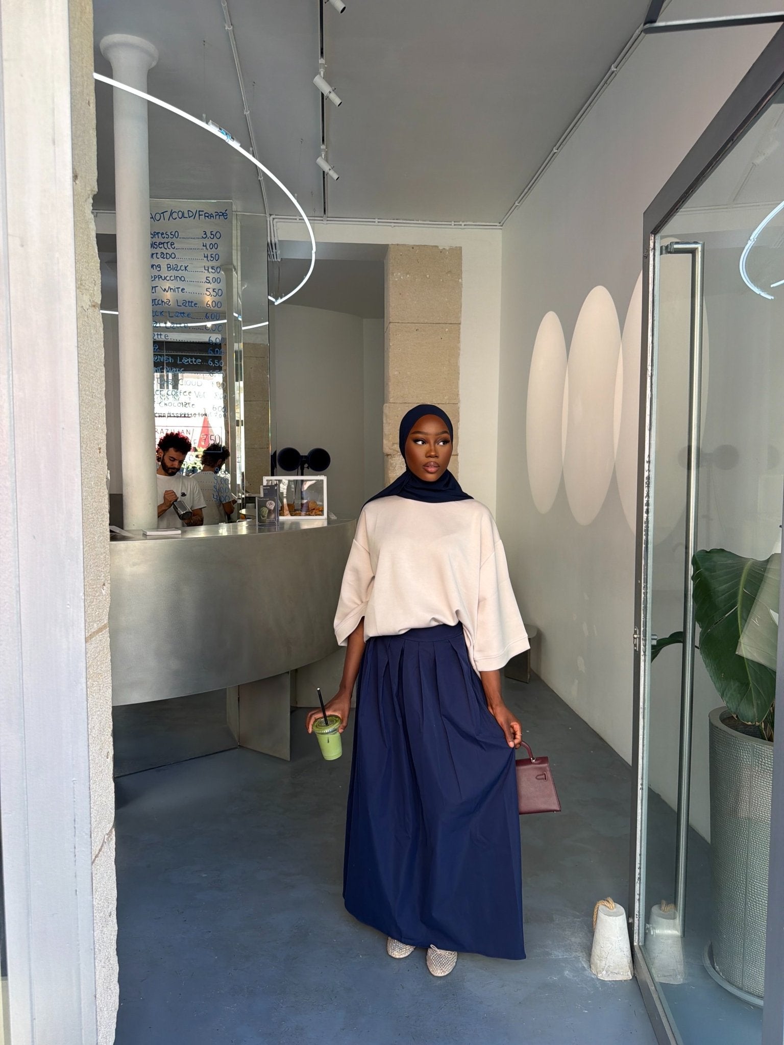 Jupe Louna Bleu Marine - TAHIRA