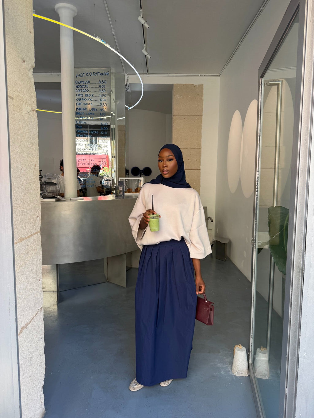 Jupe Louna Bleu Marine - TAHIRA