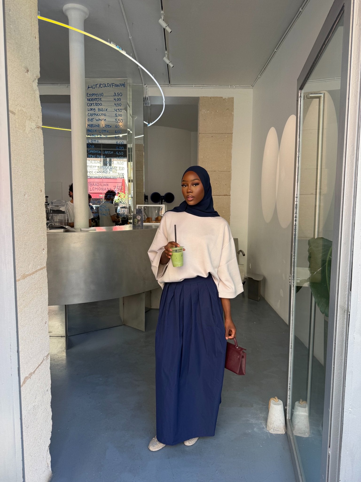 Jupe Louna Bleu Marine - TAHIRA