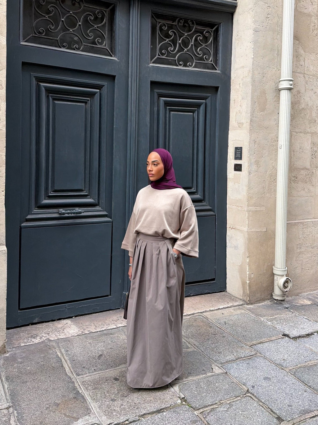Jupe Louna Taupe - TAHIRA