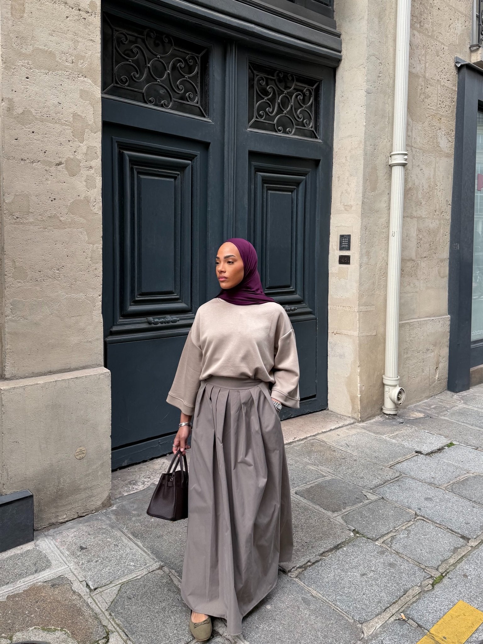 Jupe Louna Taupe - TAHIRA