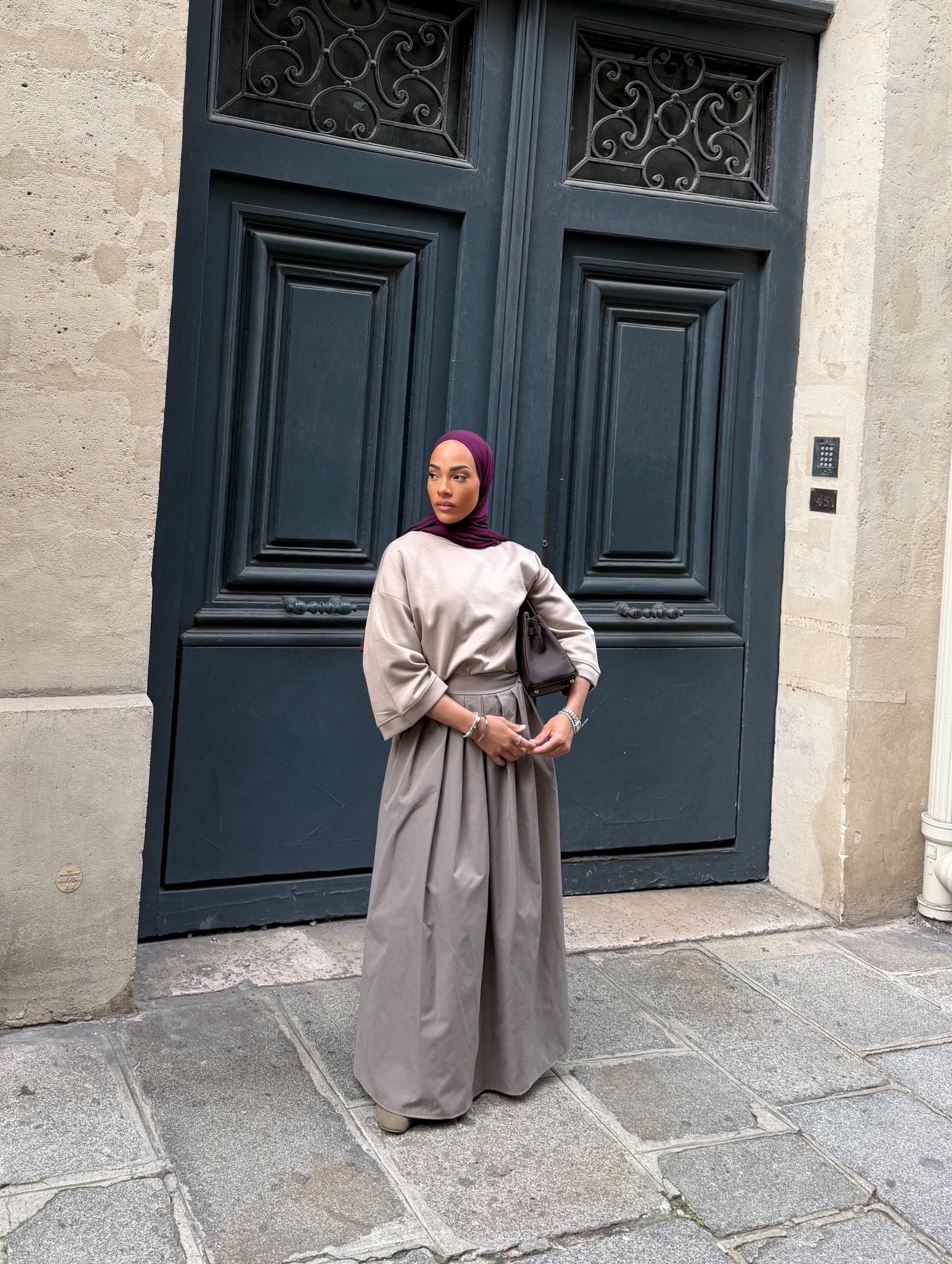 Jupe Louna Taupe - TAHIRA