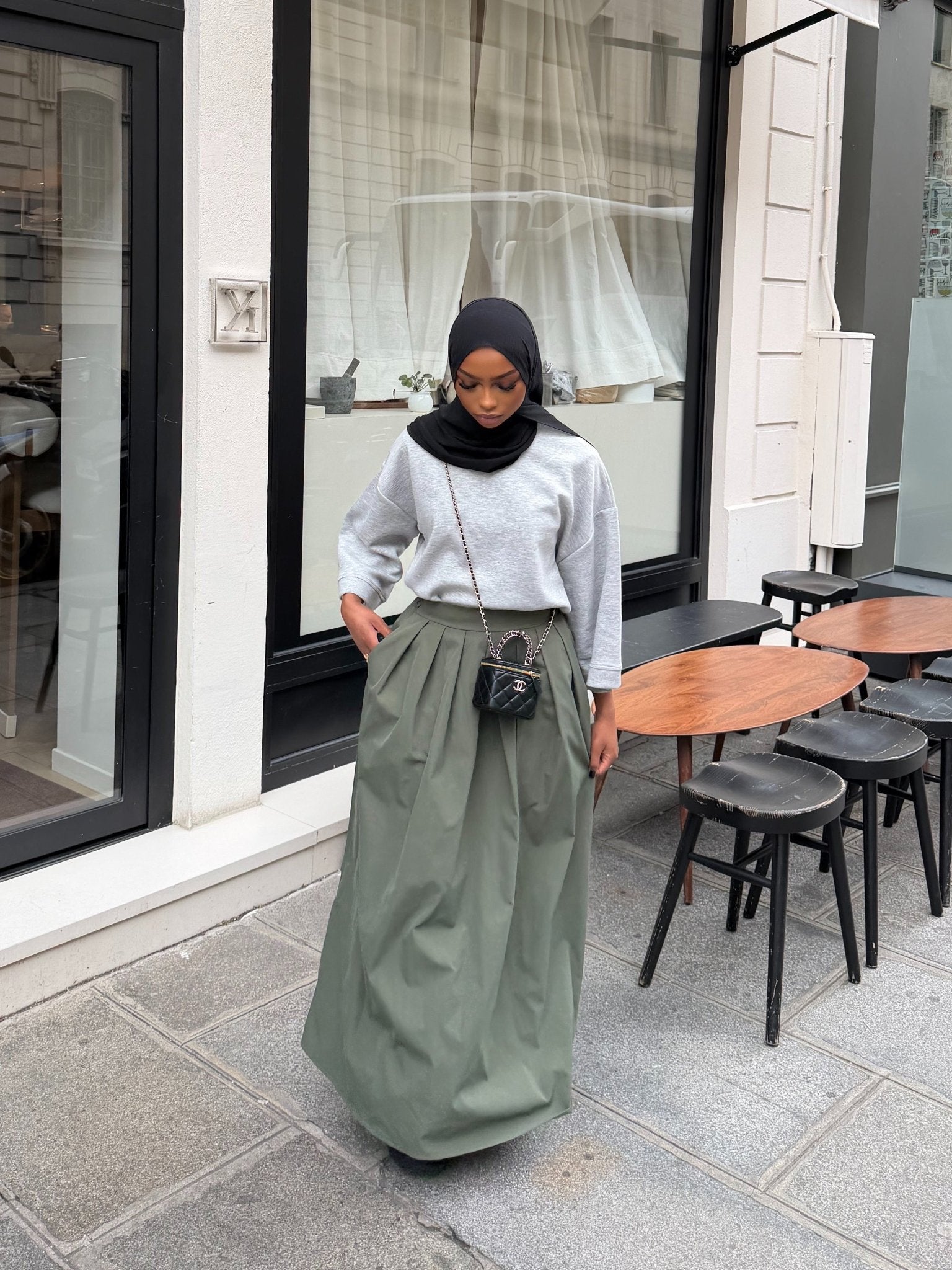 Jupe Louna Vert Amande - TAHIRA