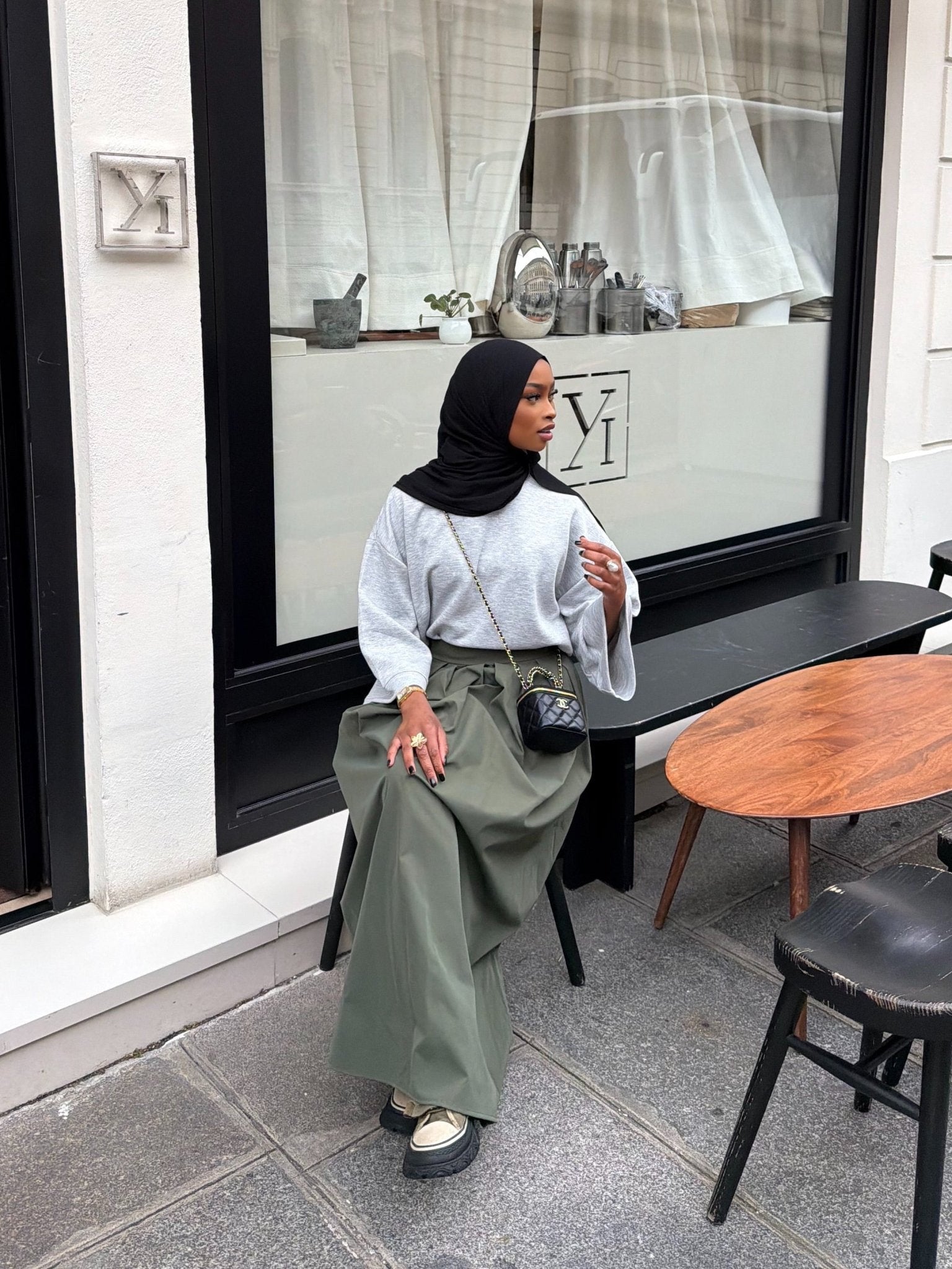 Jupe Louna Vert Amande - TAHIRA