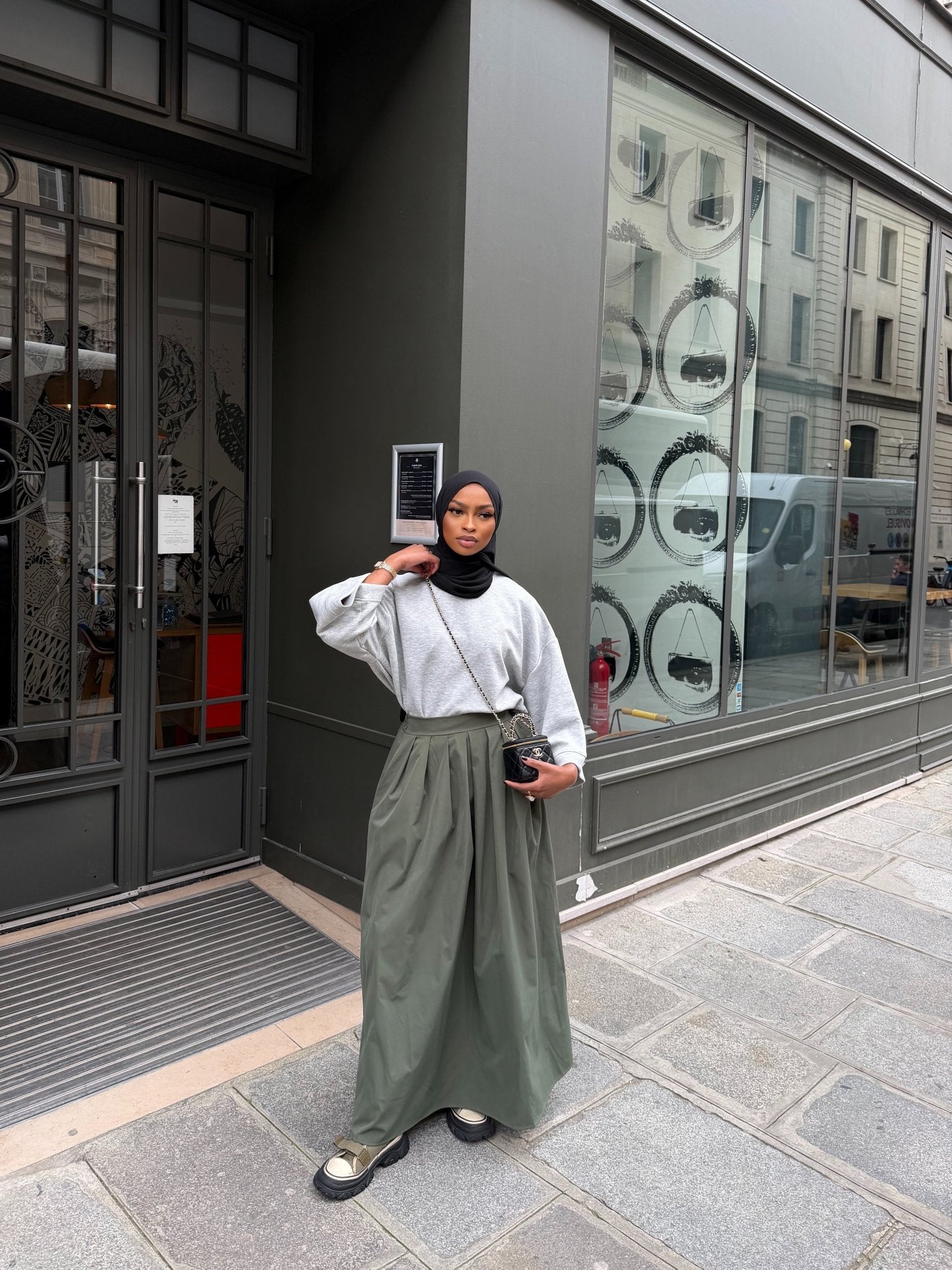 Jupe Louna Vert Amande - TAHIRA