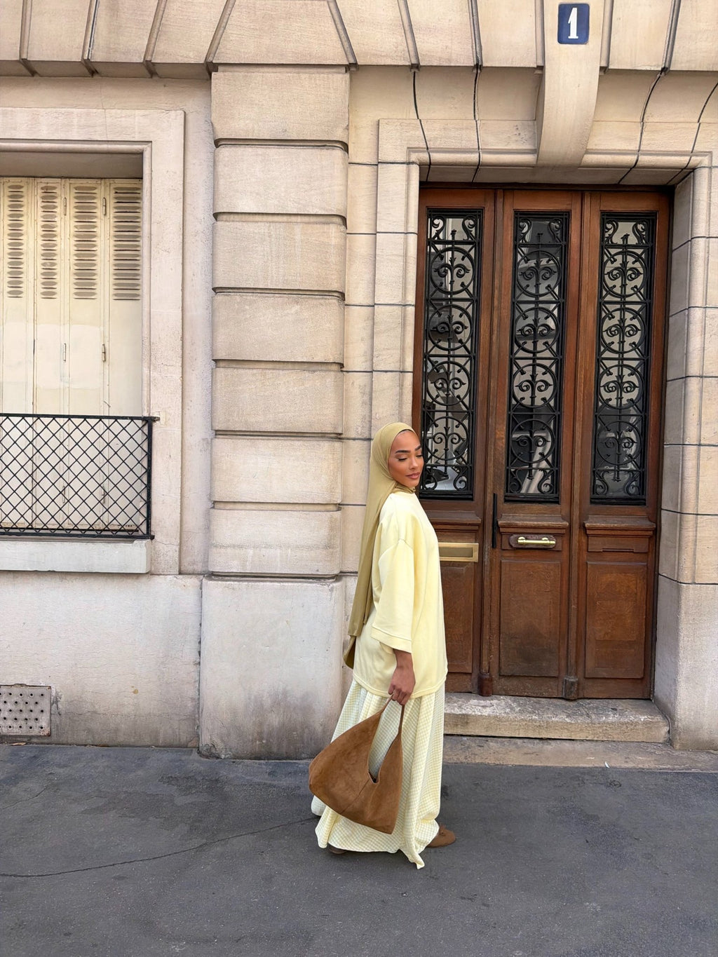 Jupe Madeleine Jaune - Blanc (Carreaux) - TAHIRA