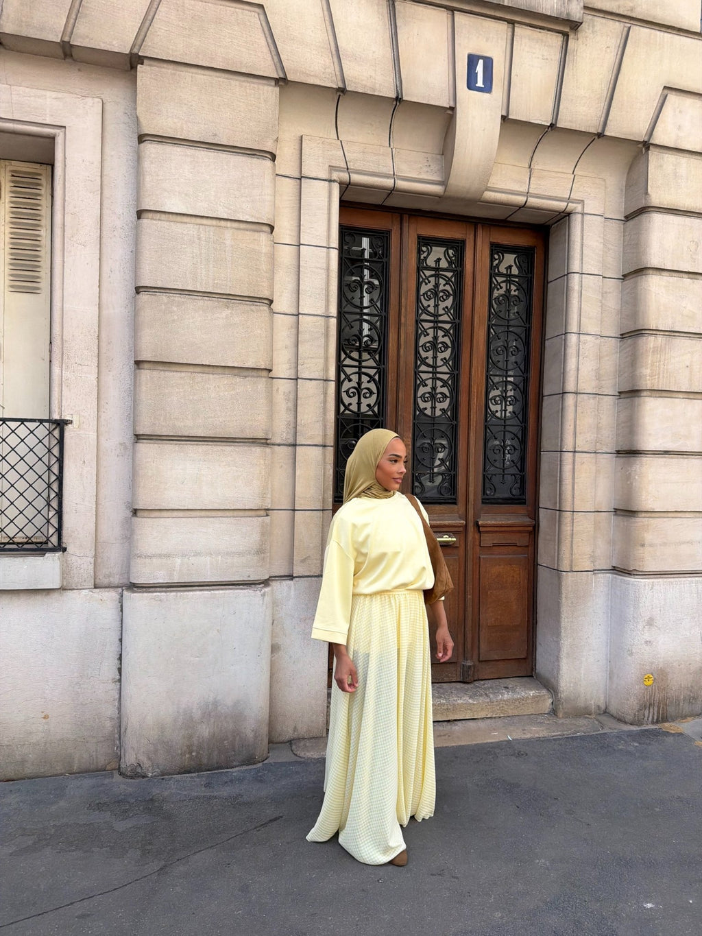 Jupe Madeleine Jaune - Blanc (Carreaux) - TAHIRA
