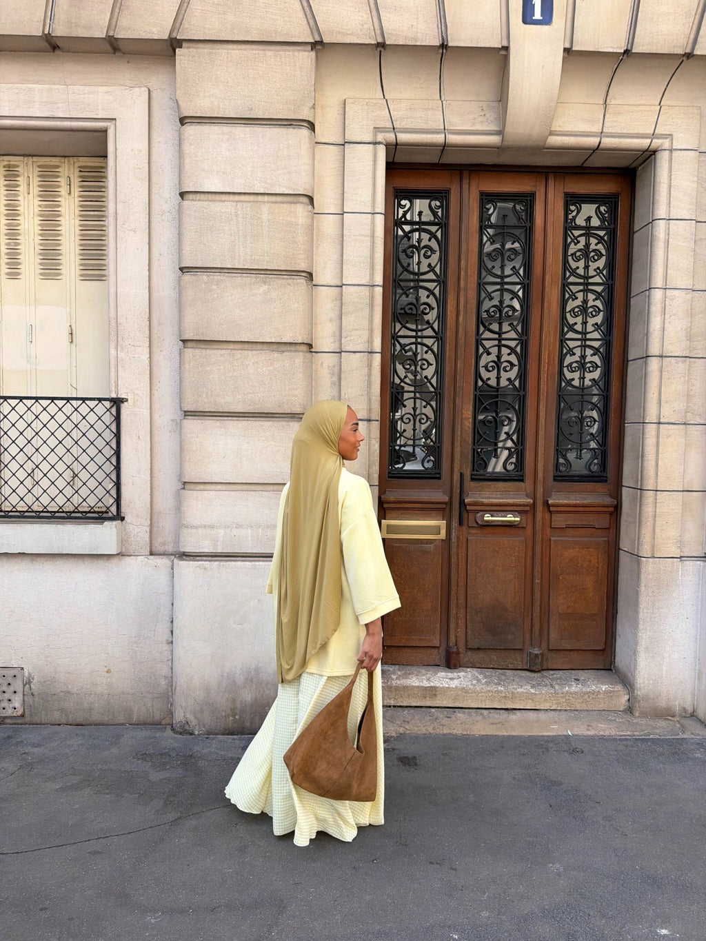 Jupe Madeleine Jaune - Blanc (Carreaux) - TAHIRA