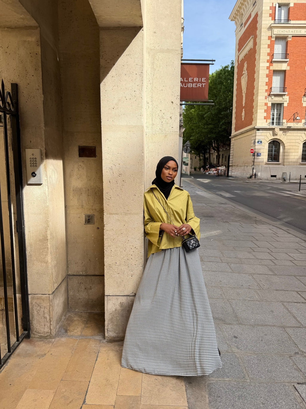 Jupe Madeleine Noir - Blanc (Carreaux) - TAHIRA