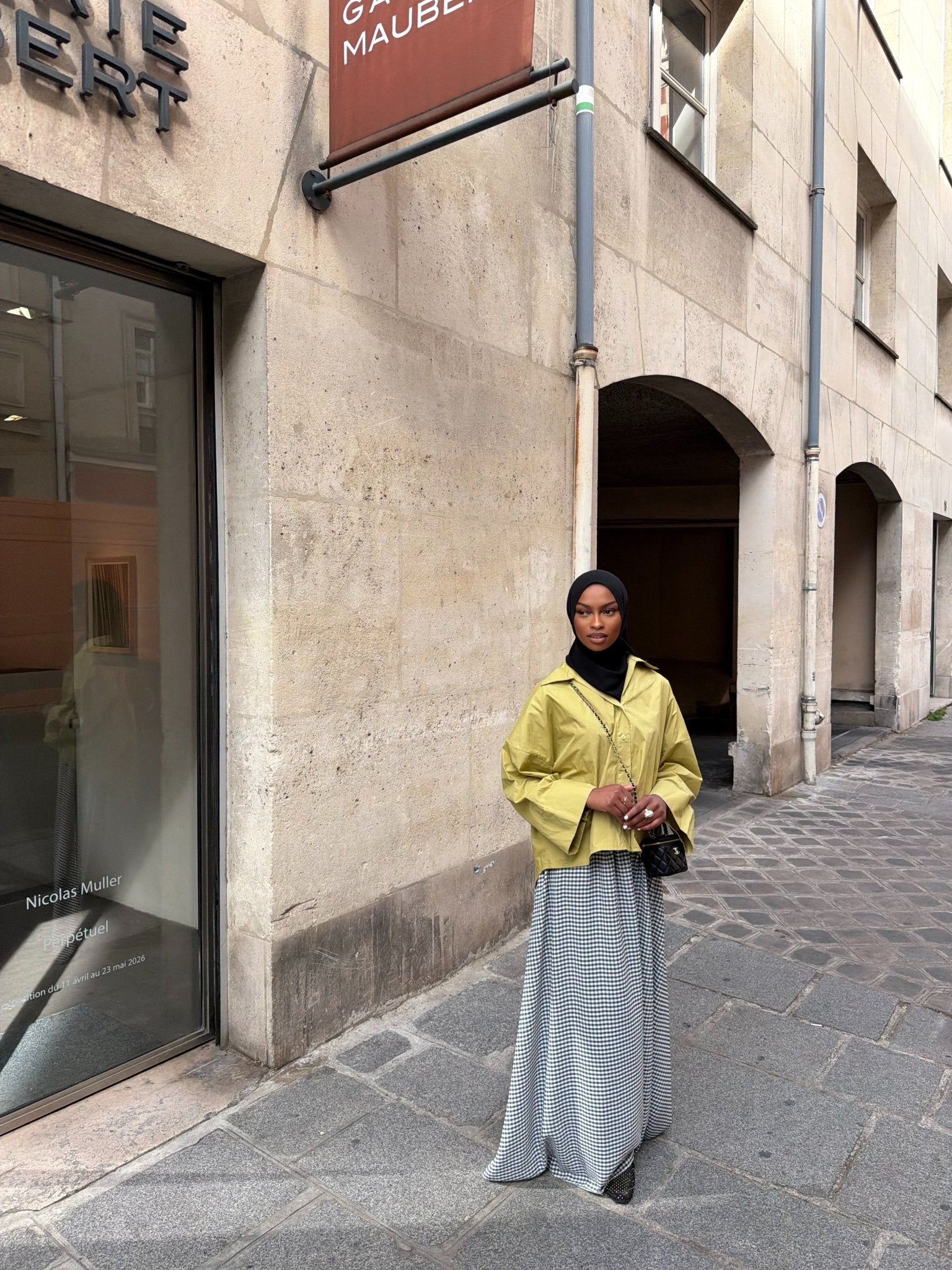 Jupe Madeleine Noir - Blanc (Carreaux) - TAHIRA