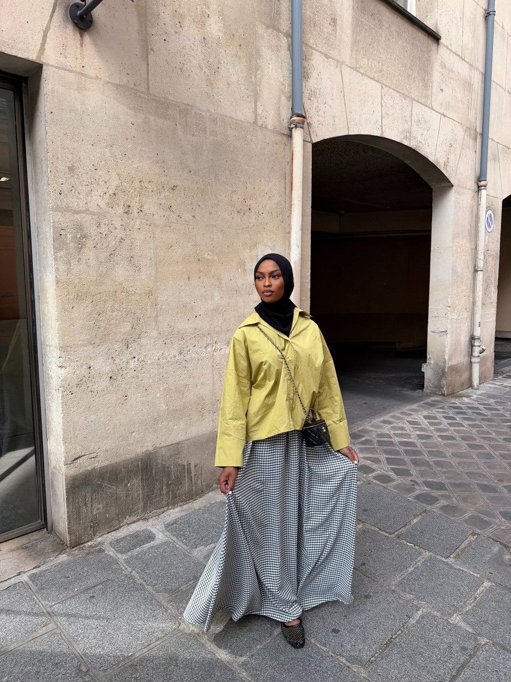 Jupe Madeleine Noir - Blanc (Carreaux) - TAHIRA