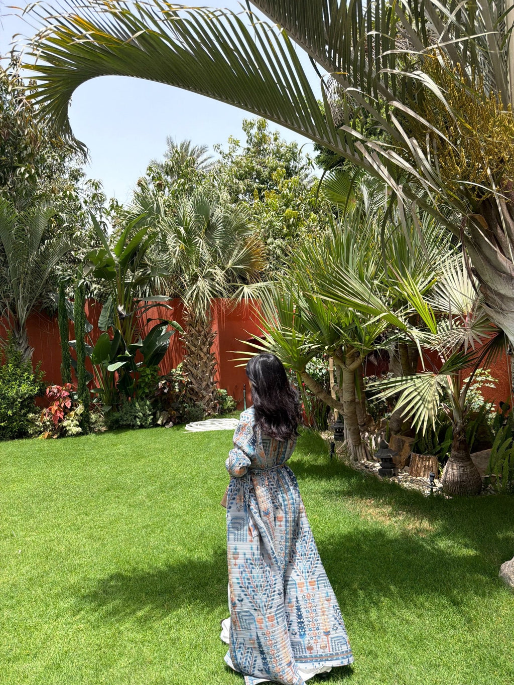 Kimono Alhambra Bleu Mosaïque - TAHIRA