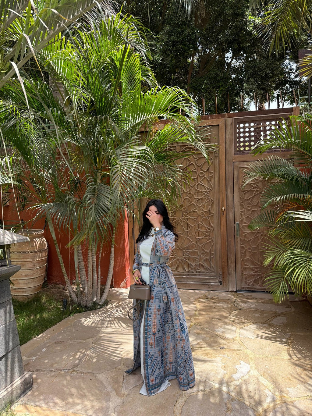 Kimono Alhambra Bleu Mosaïque - TAHIRA