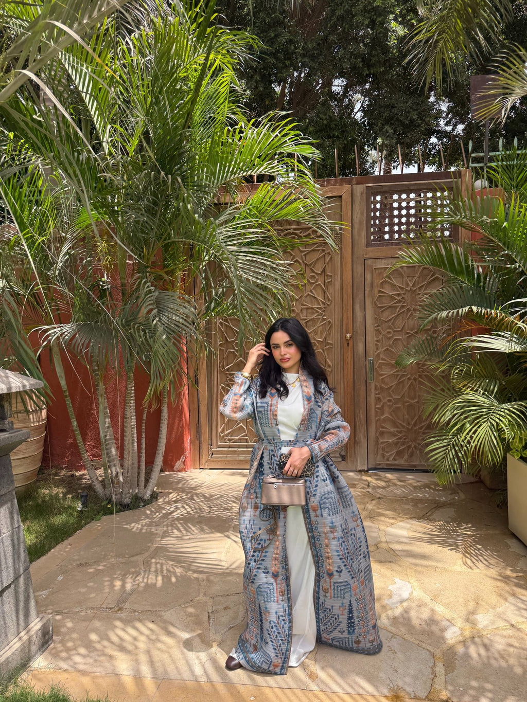 Kimono Alhambra Bleu Mosaïque - TAHIRA