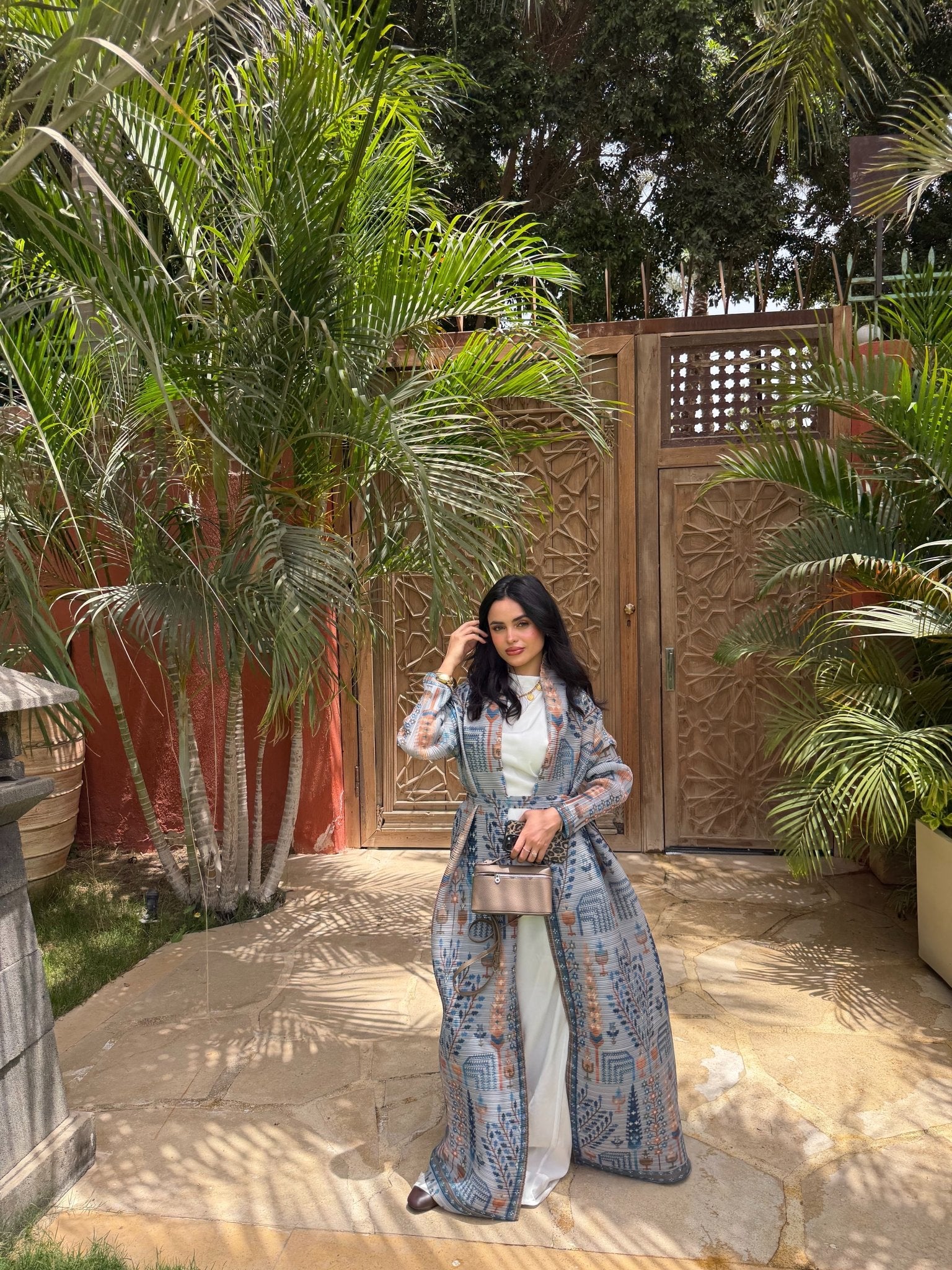 Kimono Alhambra Bleu Mosaïque - TAHIRA