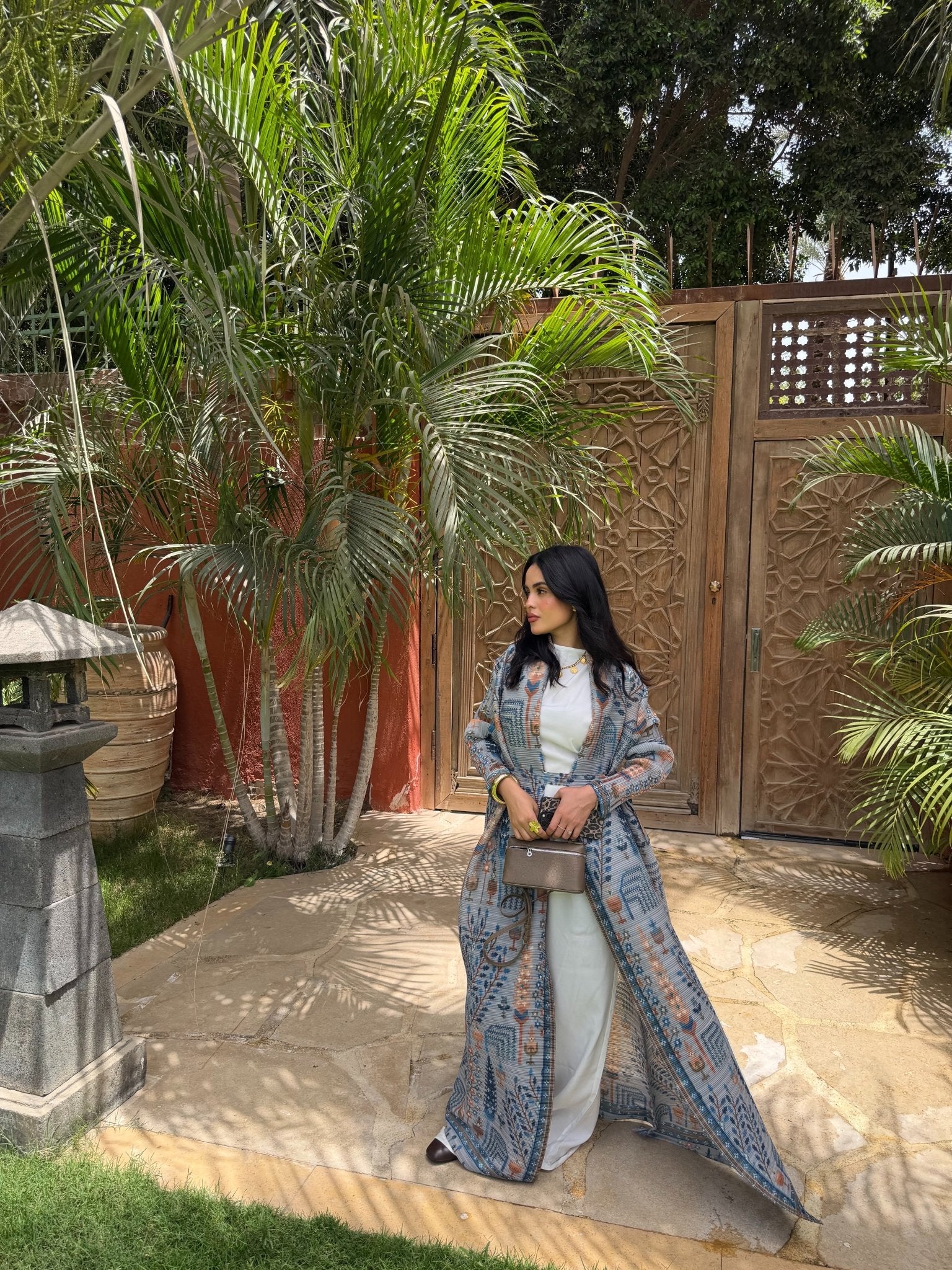 Kimono Alhambra Bleu Mosaïque - TAHIRA