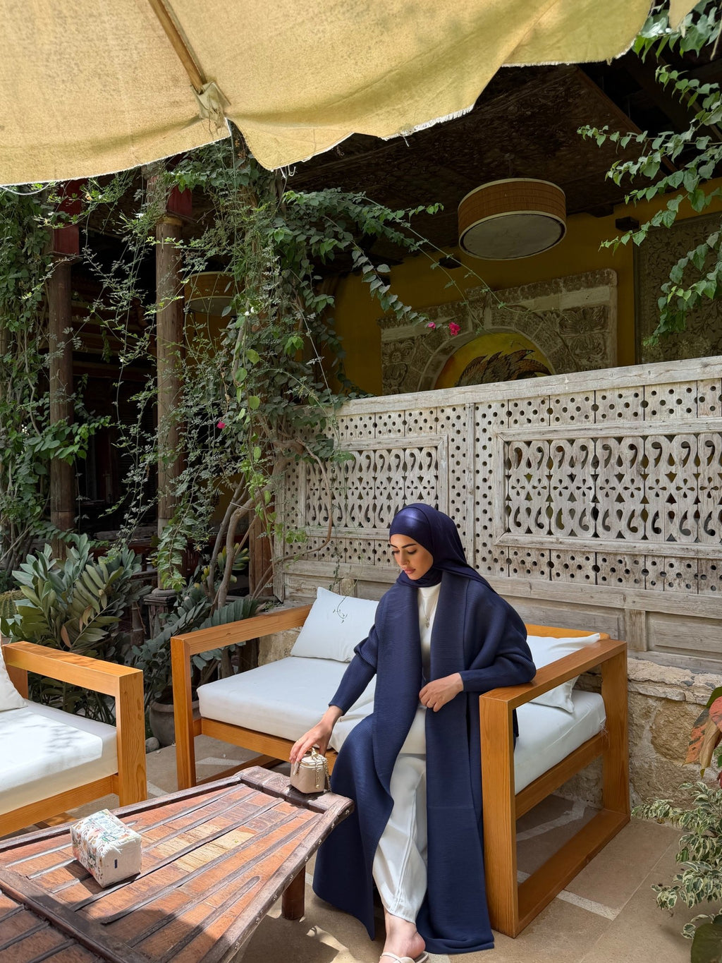 Kimono Alhambra Bleu Nuit - TAHIRA