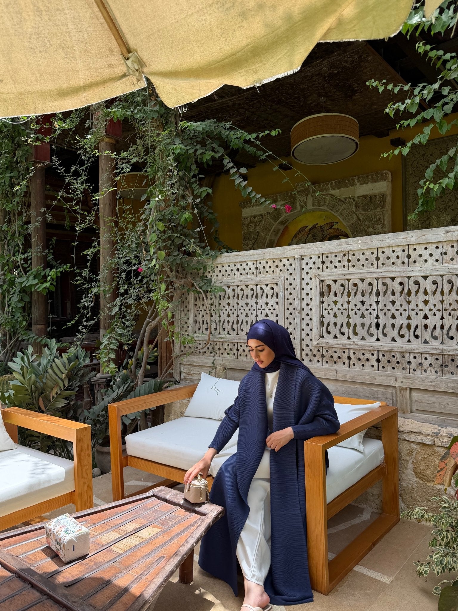 Kimono Alhambra Bleu Nuit - TAHIRA