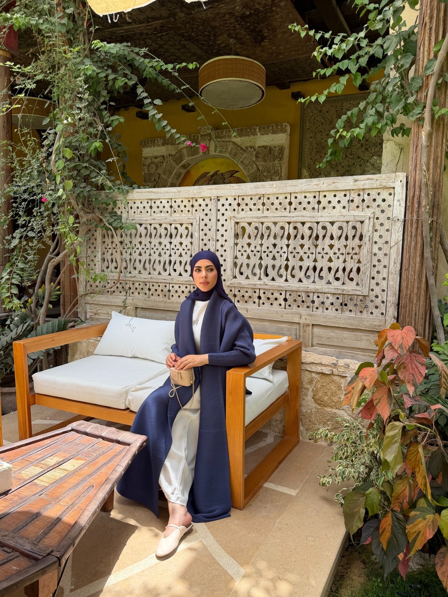 Kimono Alhambra Bleu Nuit - TAHIRA