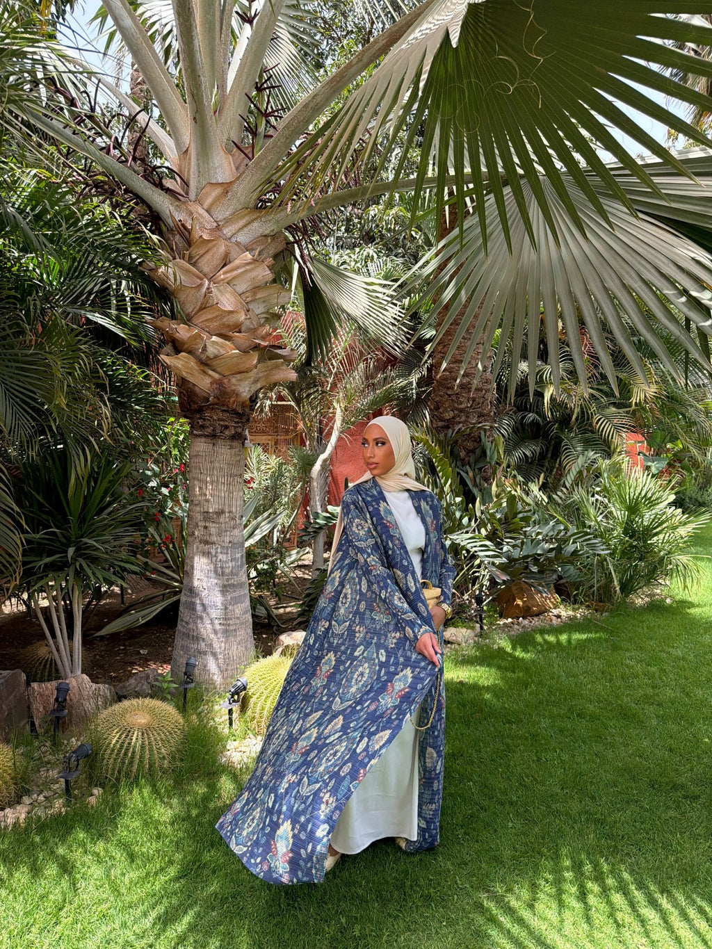Kimono Alhambra Bleu Persan - TAHIRA