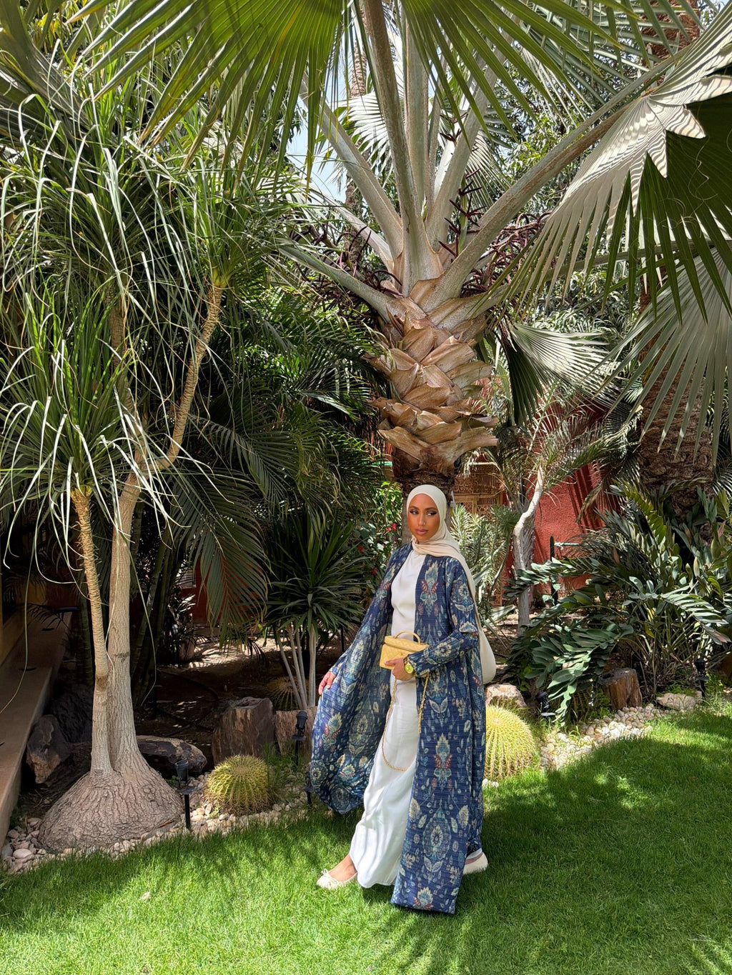 Kimono Alhambra Bleu Persan - TAHIRA