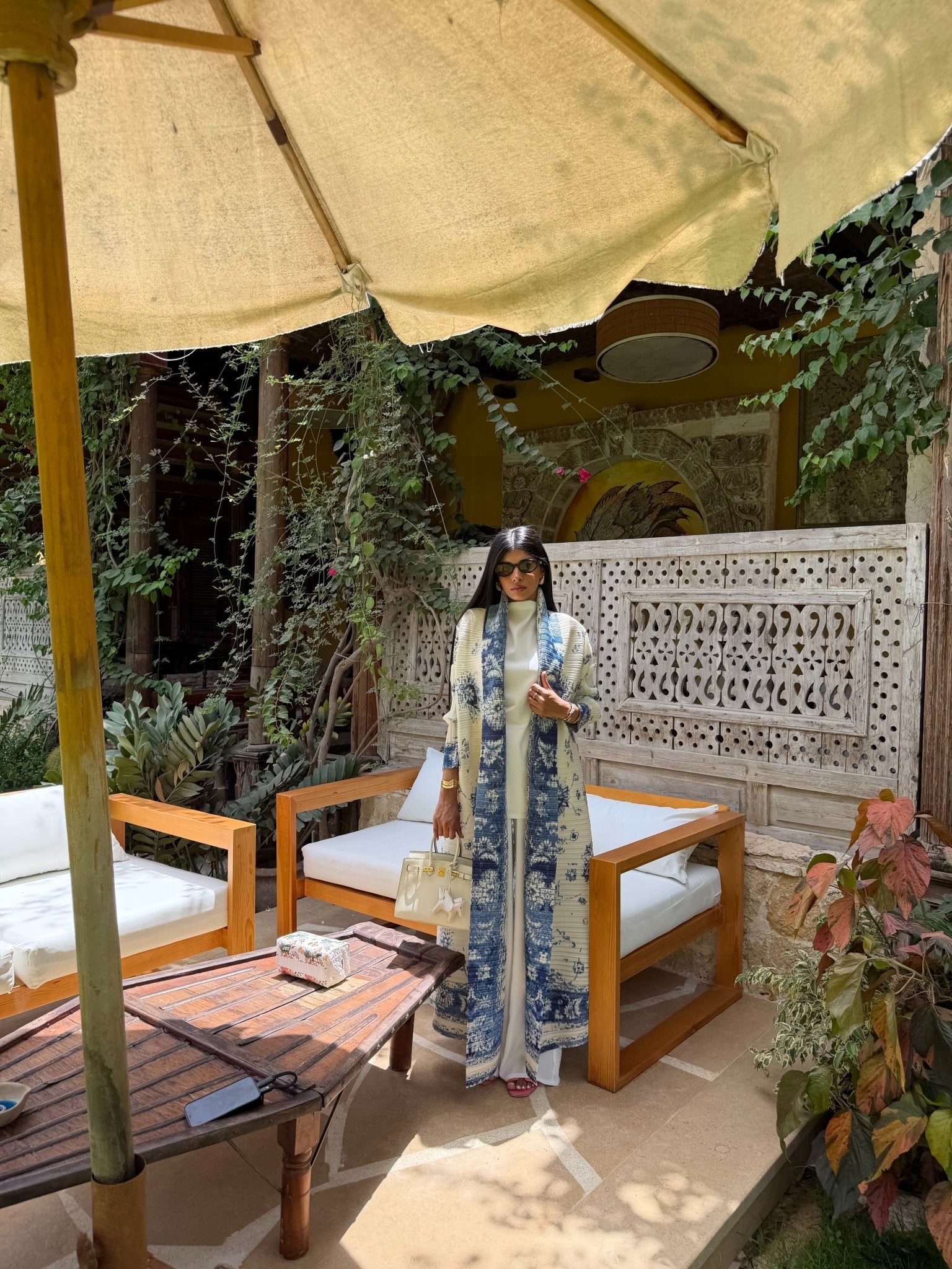 Kimono Alhambra Bleu porcelaine - TAHIRA