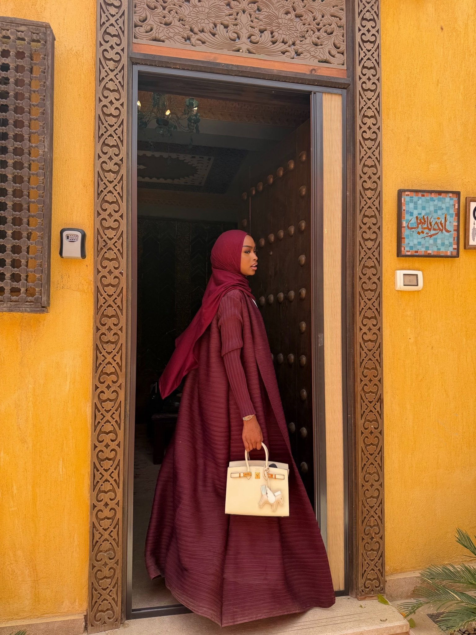 Kimono Alhambra Bordeaux Velouté - TAHIRA
