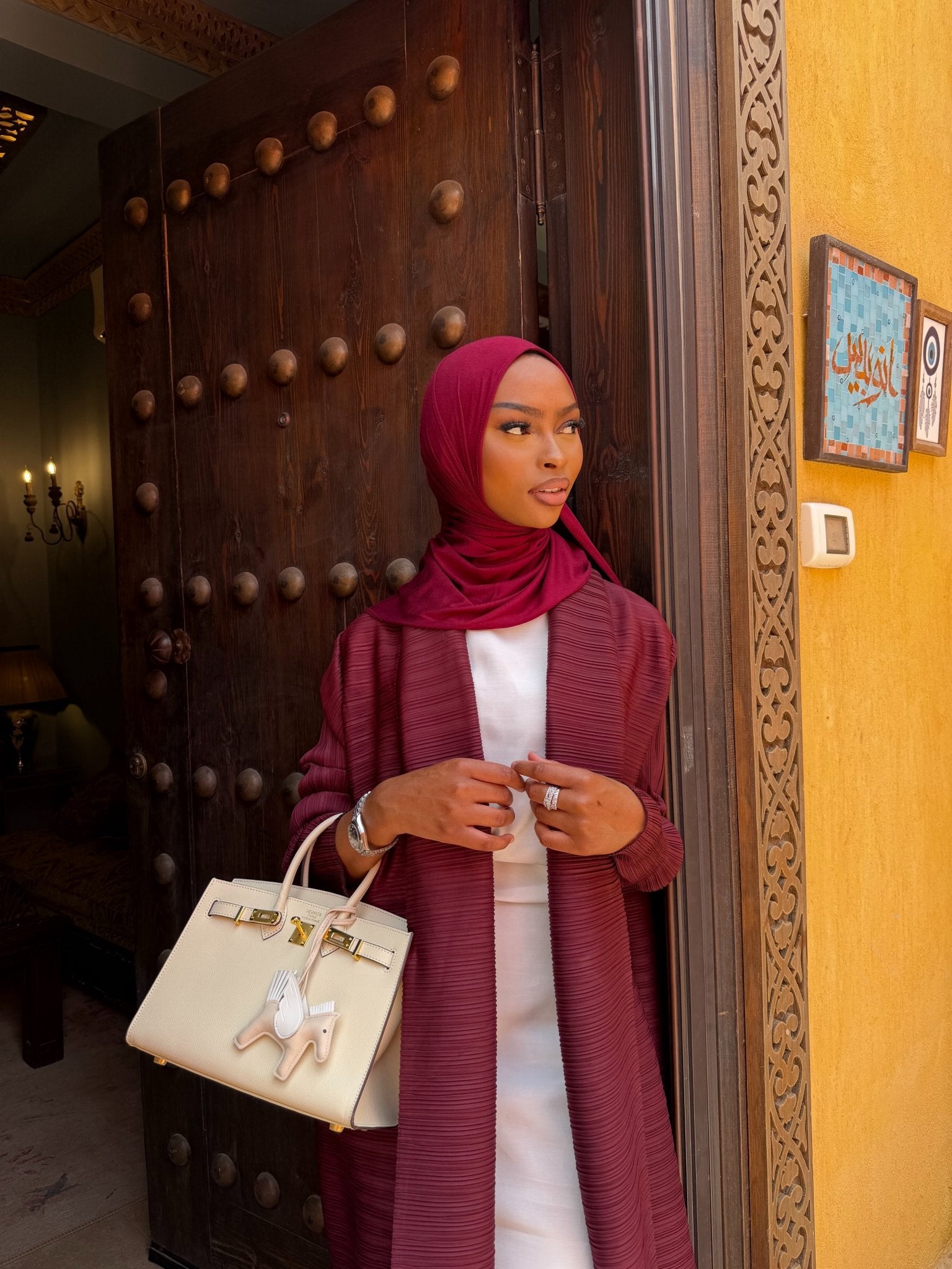 Kimono Alhambra Bordeaux Velouté - TAHIRA