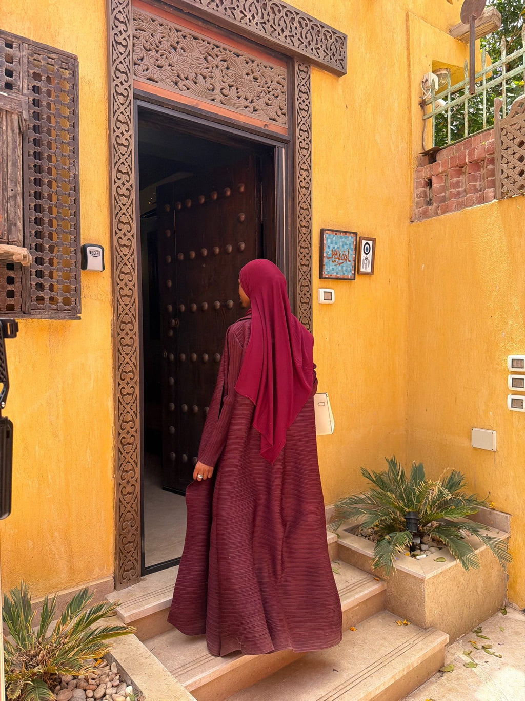 Kimono Alhambra Bordeaux Velouté - TAHIRA