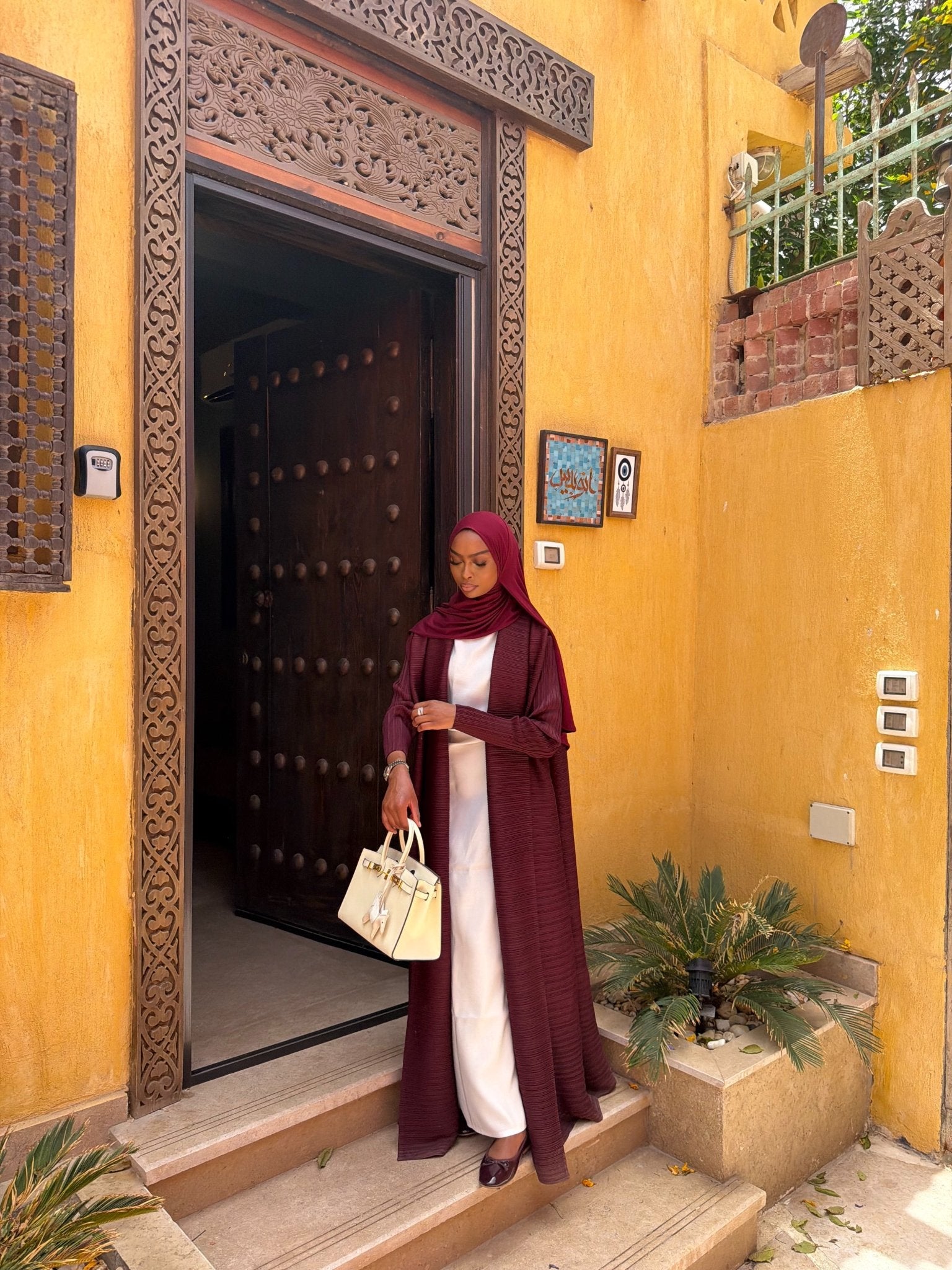 Kimono Alhambra Bordeaux Velouté - TAHIRA