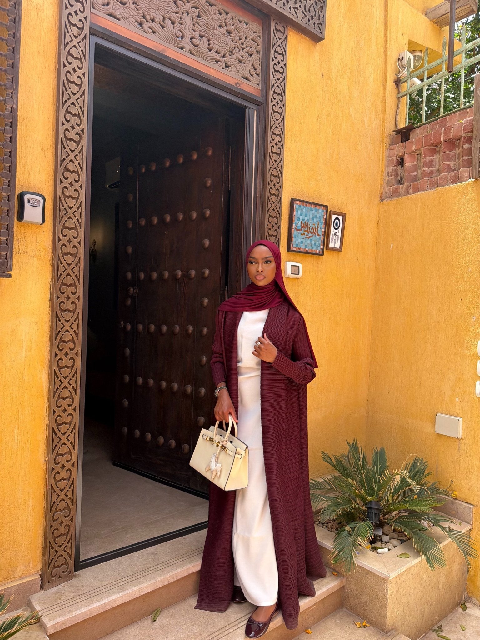 Kimono Alhambra Bordeaux Velouté - TAHIRA