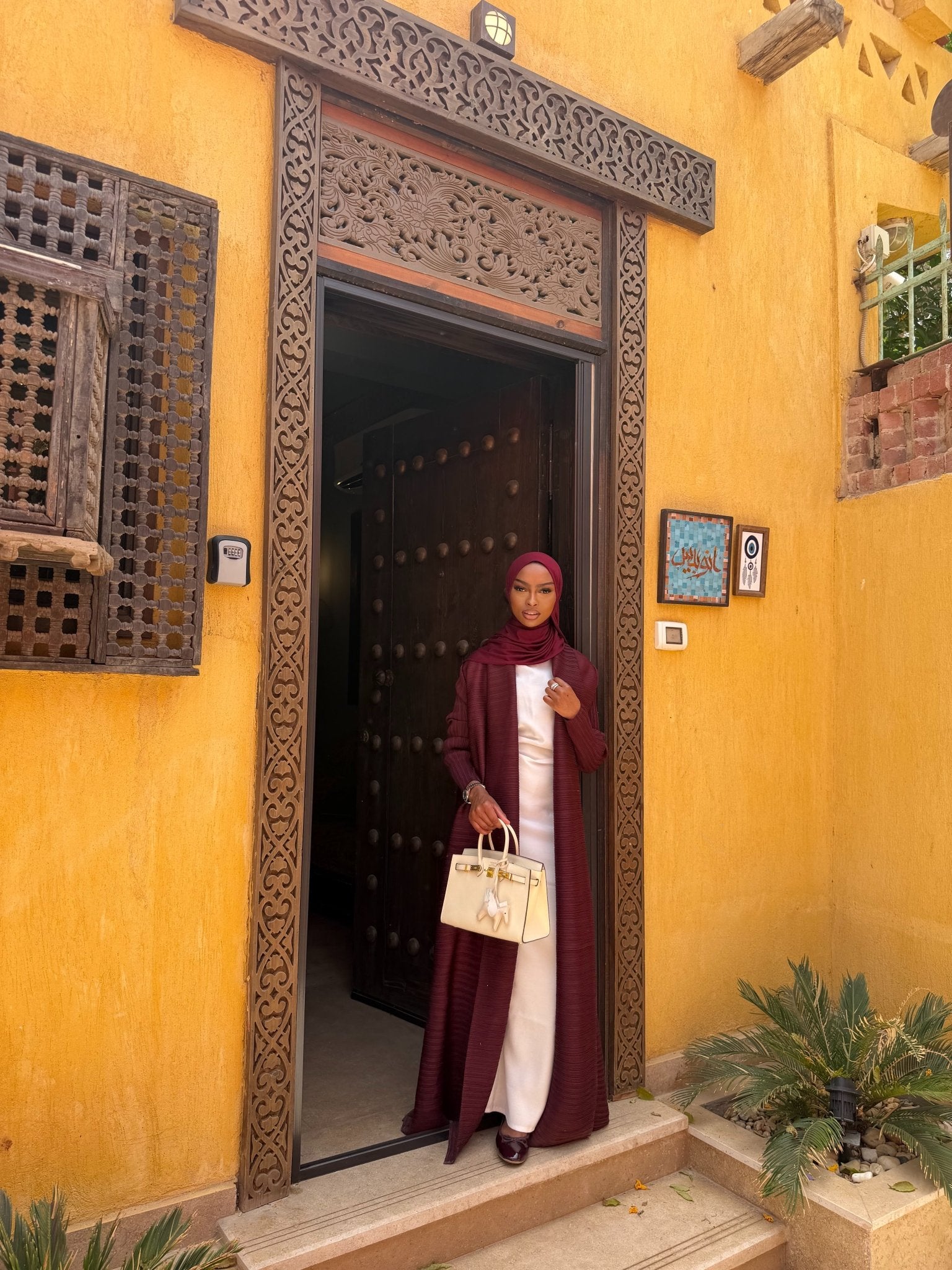 Kimono Alhambra Bordeaux Velouté - TAHIRA
