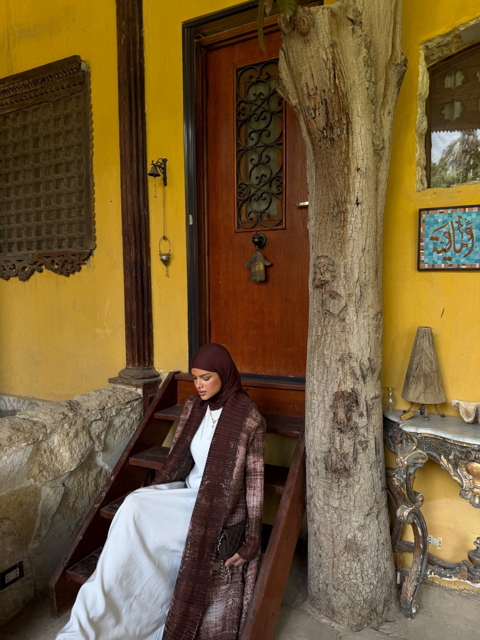 Kimono Alhambra Marron Arabesque - TAHIRA