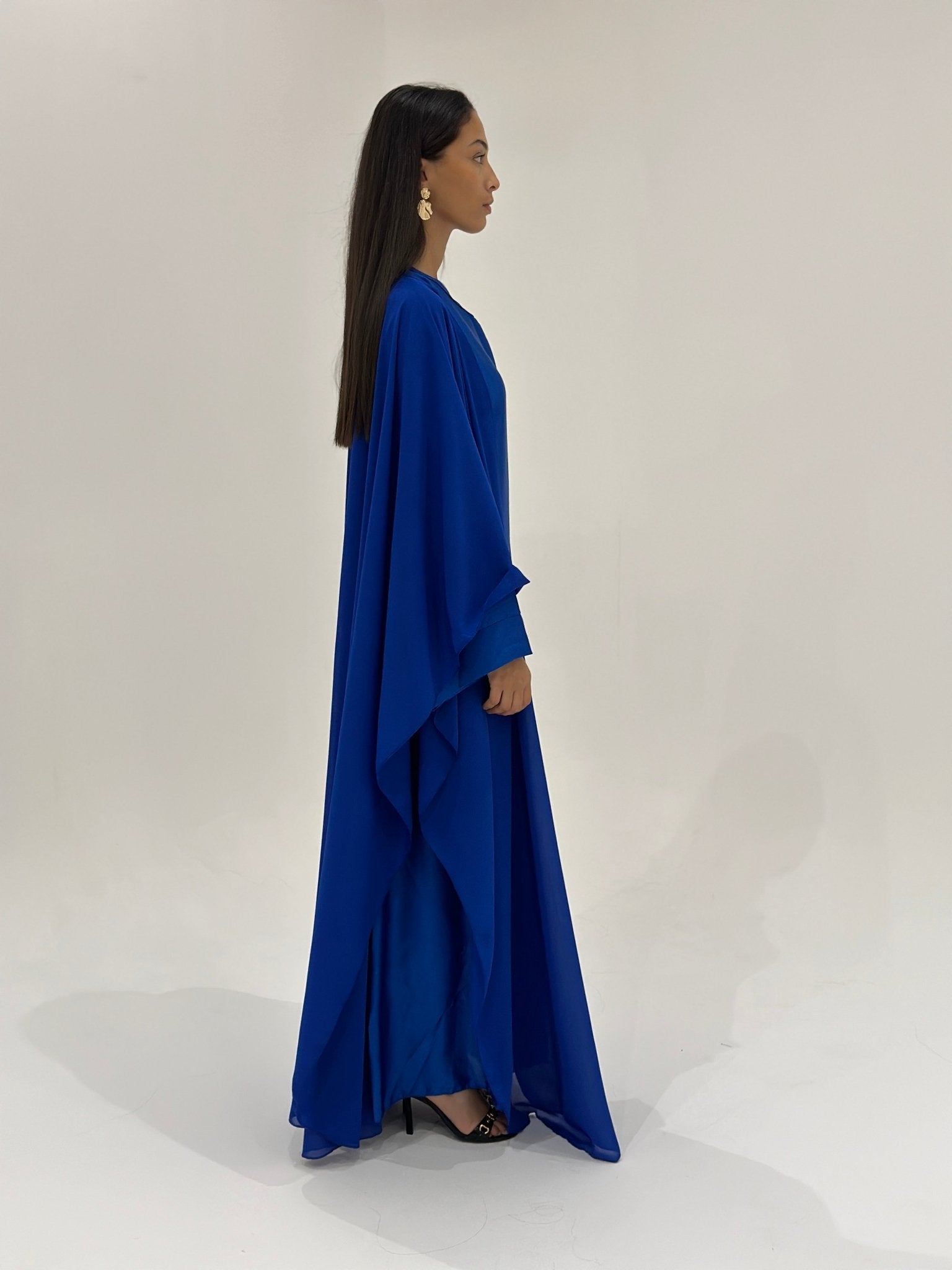 Kimono en Crêpe Phillipine Bleu Électrique - TAHIRA