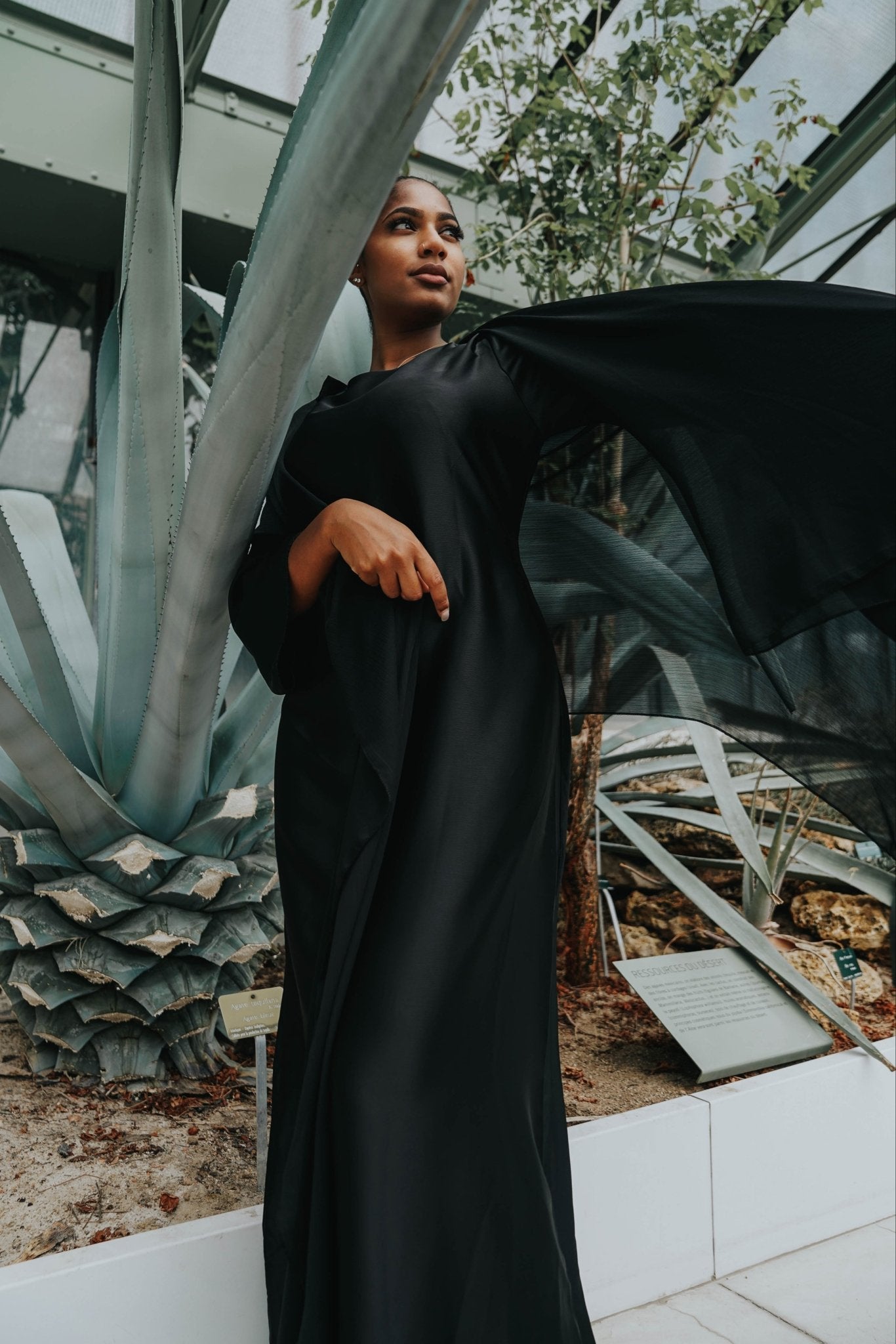 Kimono en Crêpe Phillipine Noir - TAHIRA