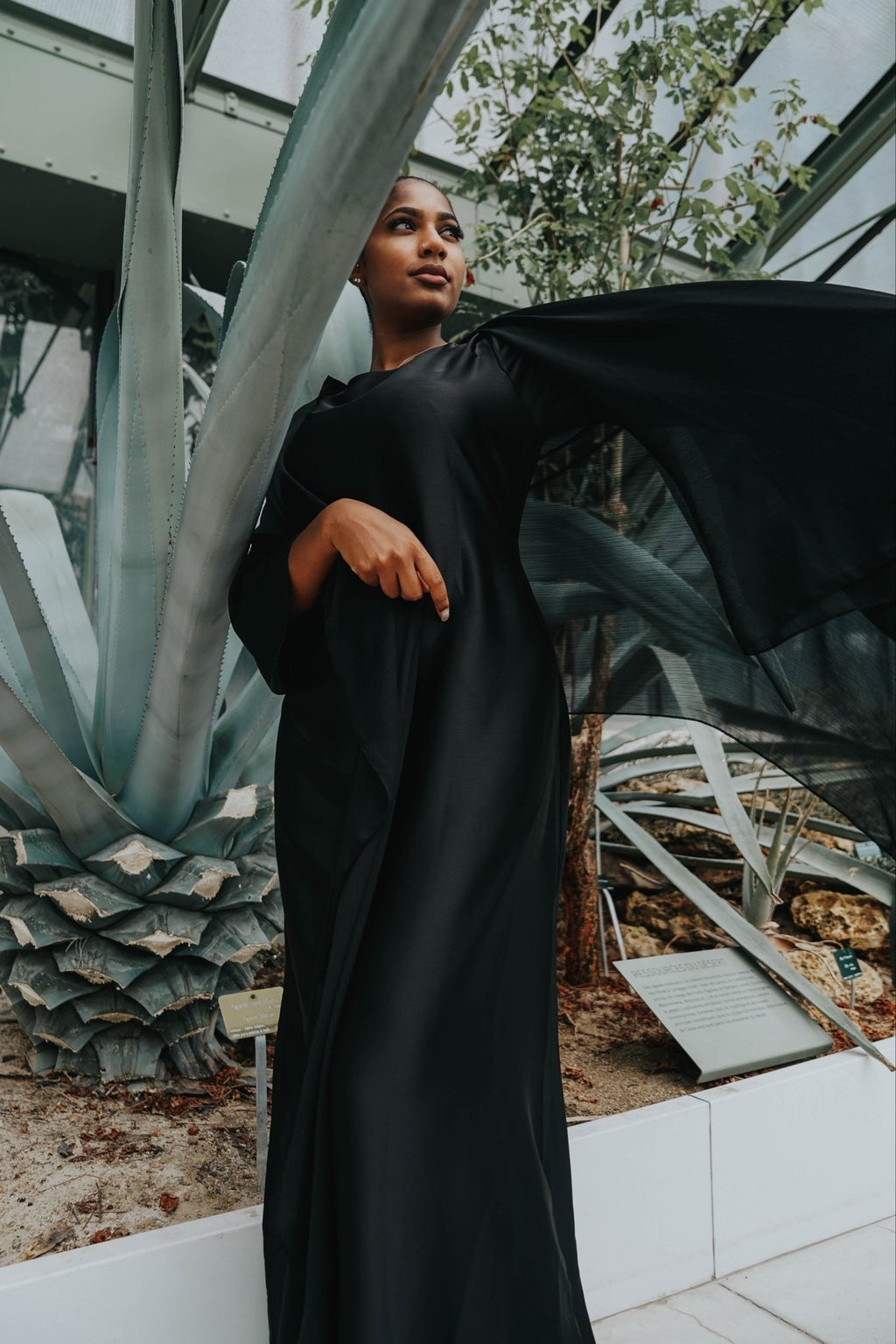Kimono en Crêpe Phillipine Noir - TAHIRA