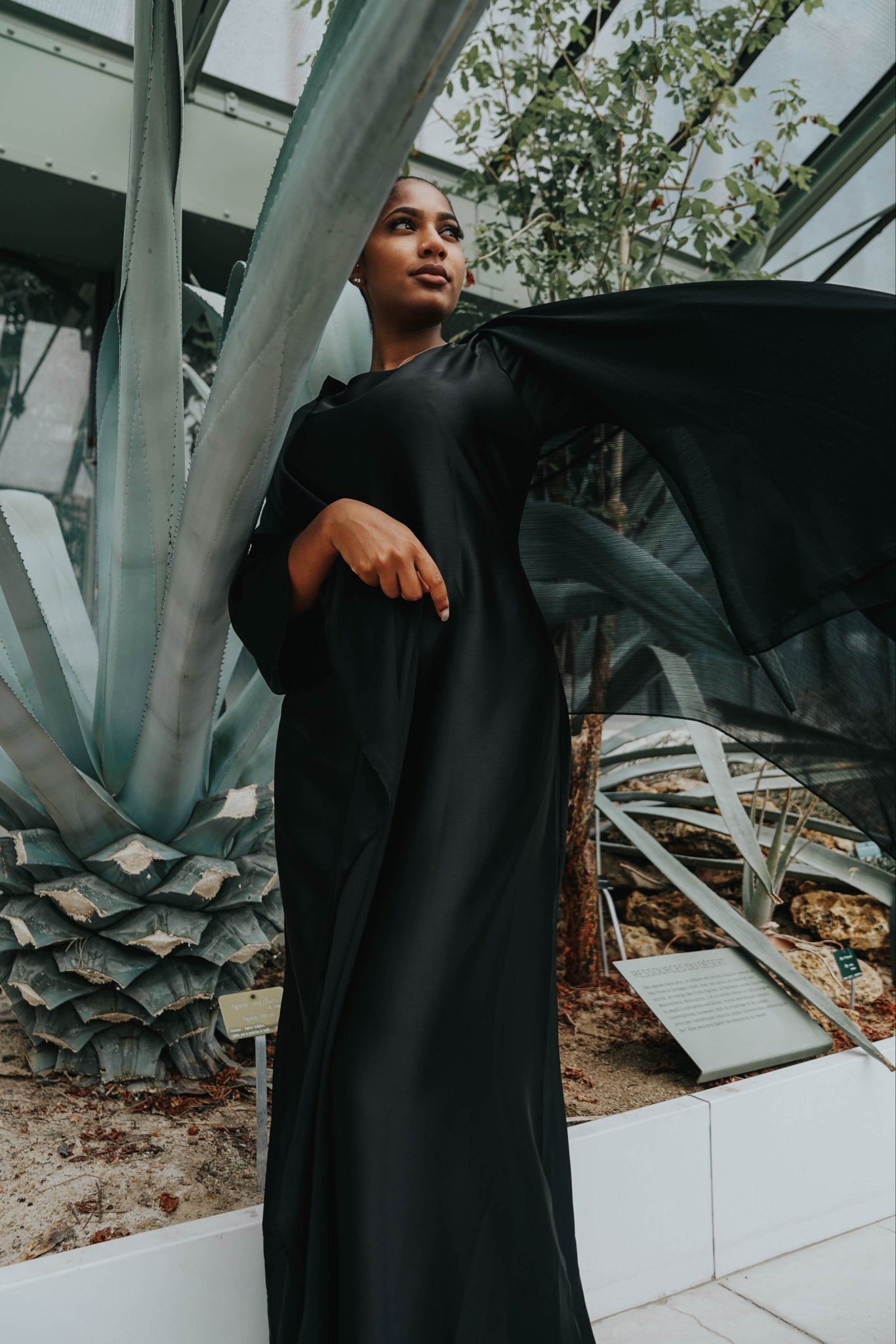 Kimono en Crêpe Phillipine Noir - TAHIRA