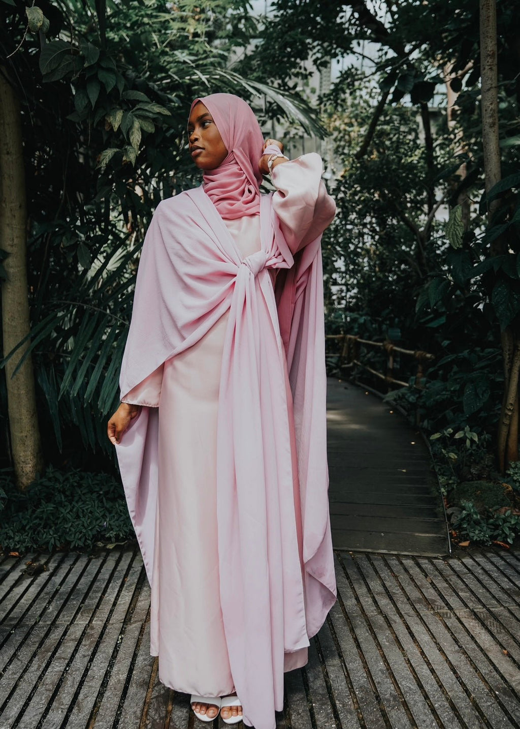 Kimono en Crêpe Phillipine Rose - TAHIRA
