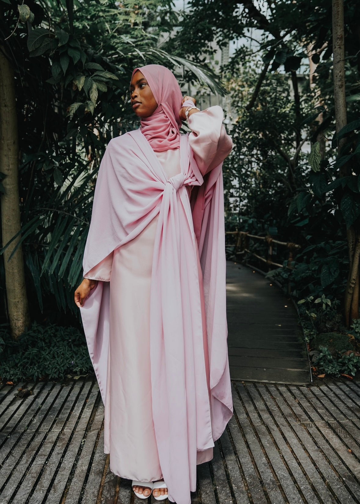 Kimono en Crêpe Phillipine Rose - TAHIRA