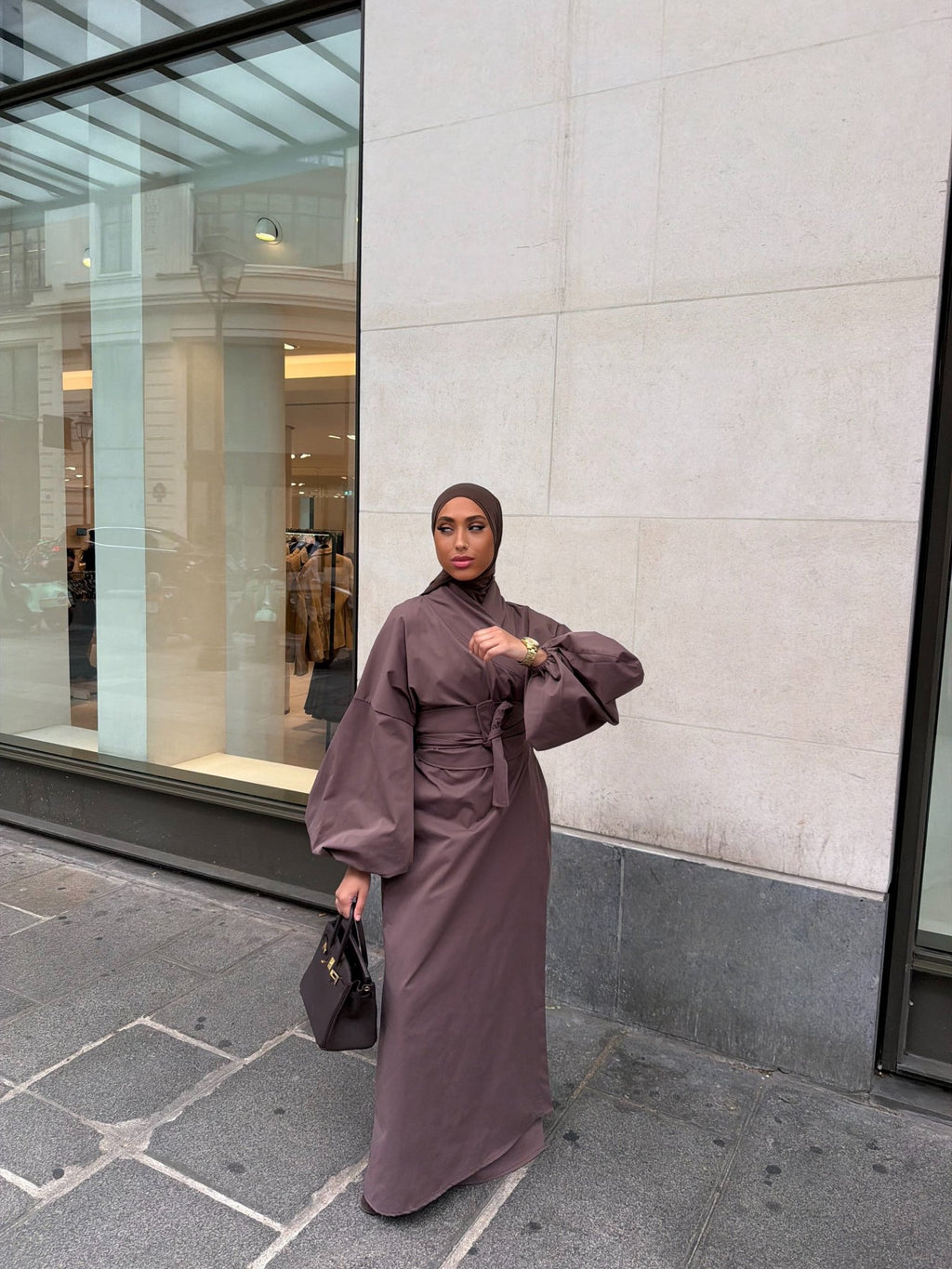 Kimono Sofia Marron - TAHIRA