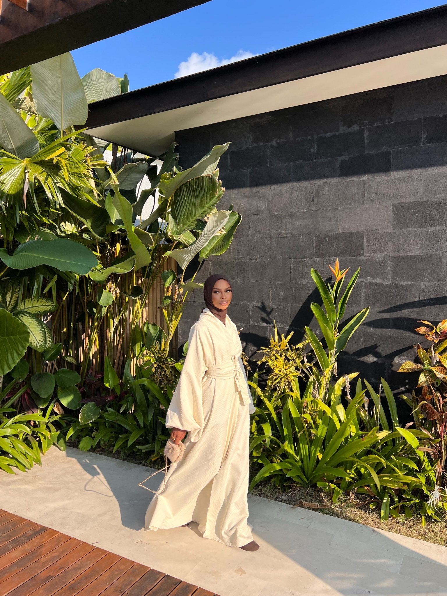 Kimono Sofia Prestige Beige pâle - TAHIRA