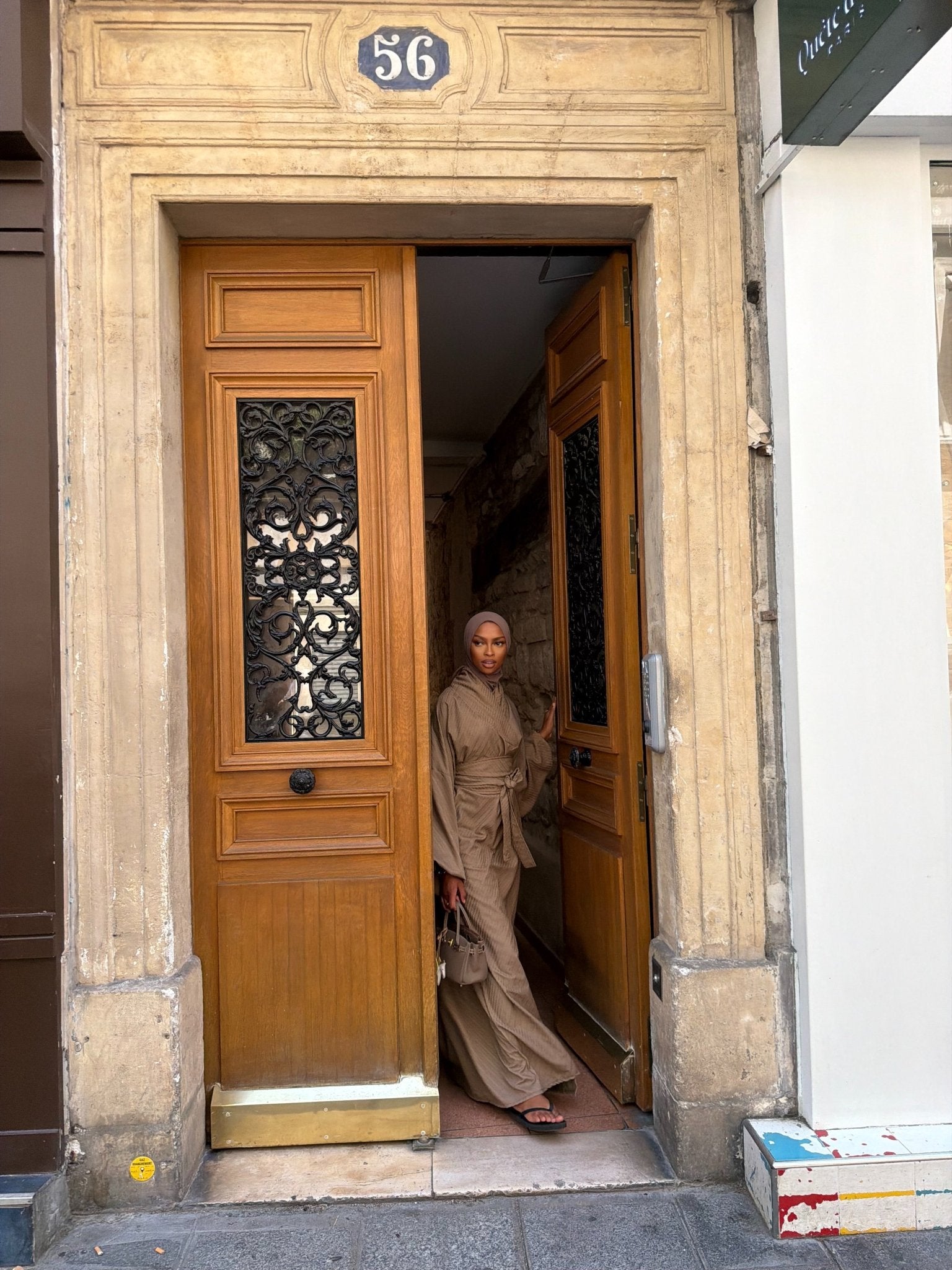 Kimono Sofia Prestige Taupe cuivré - TAHIRA
