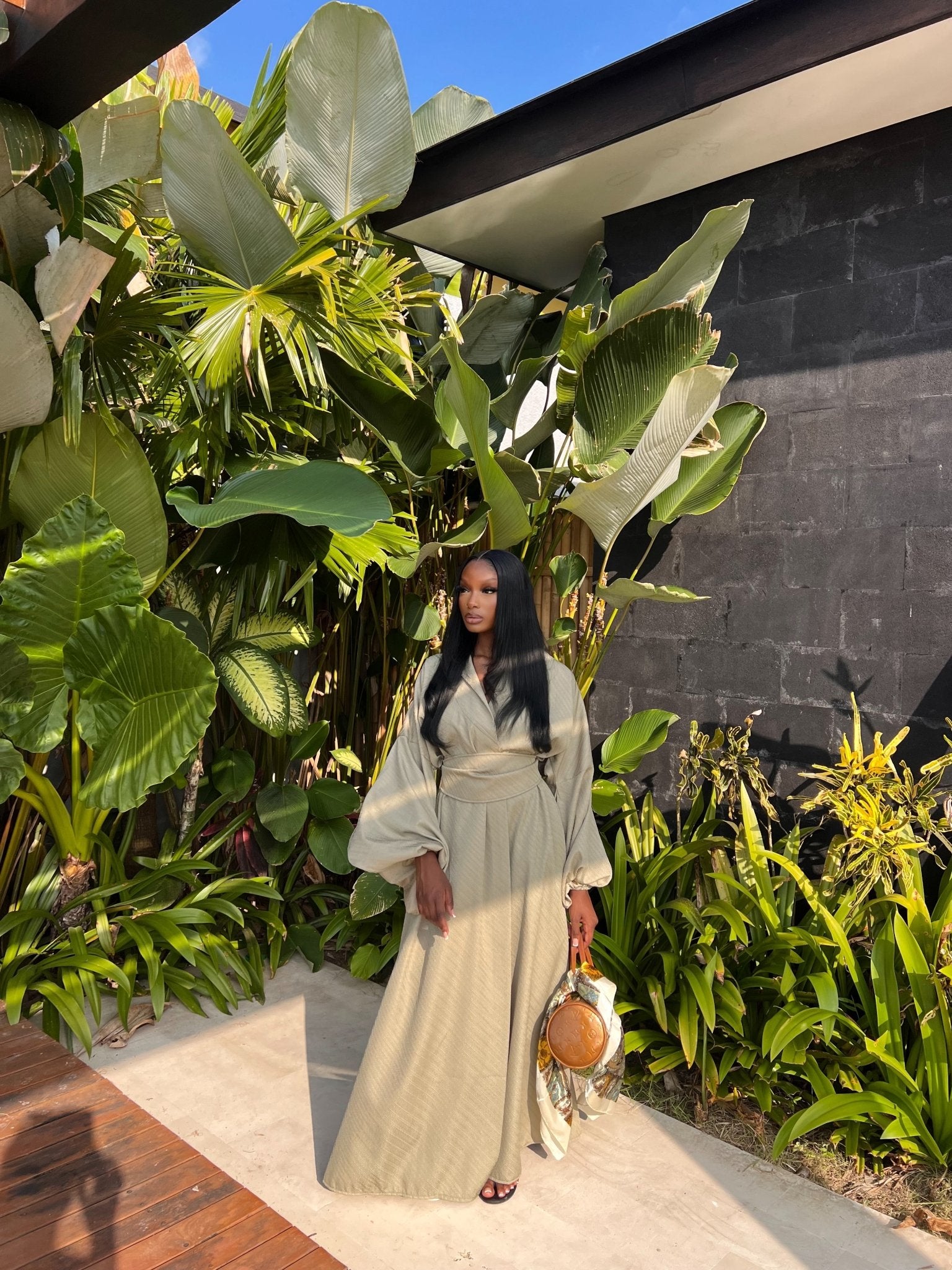 Kimono Sofia Prestige Vert - TAHIRA