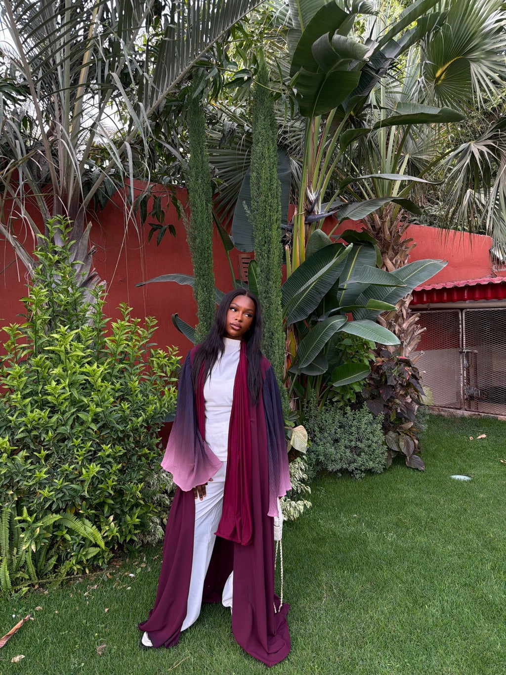 Kimono Yasmine Bordeaux - TAHIRA