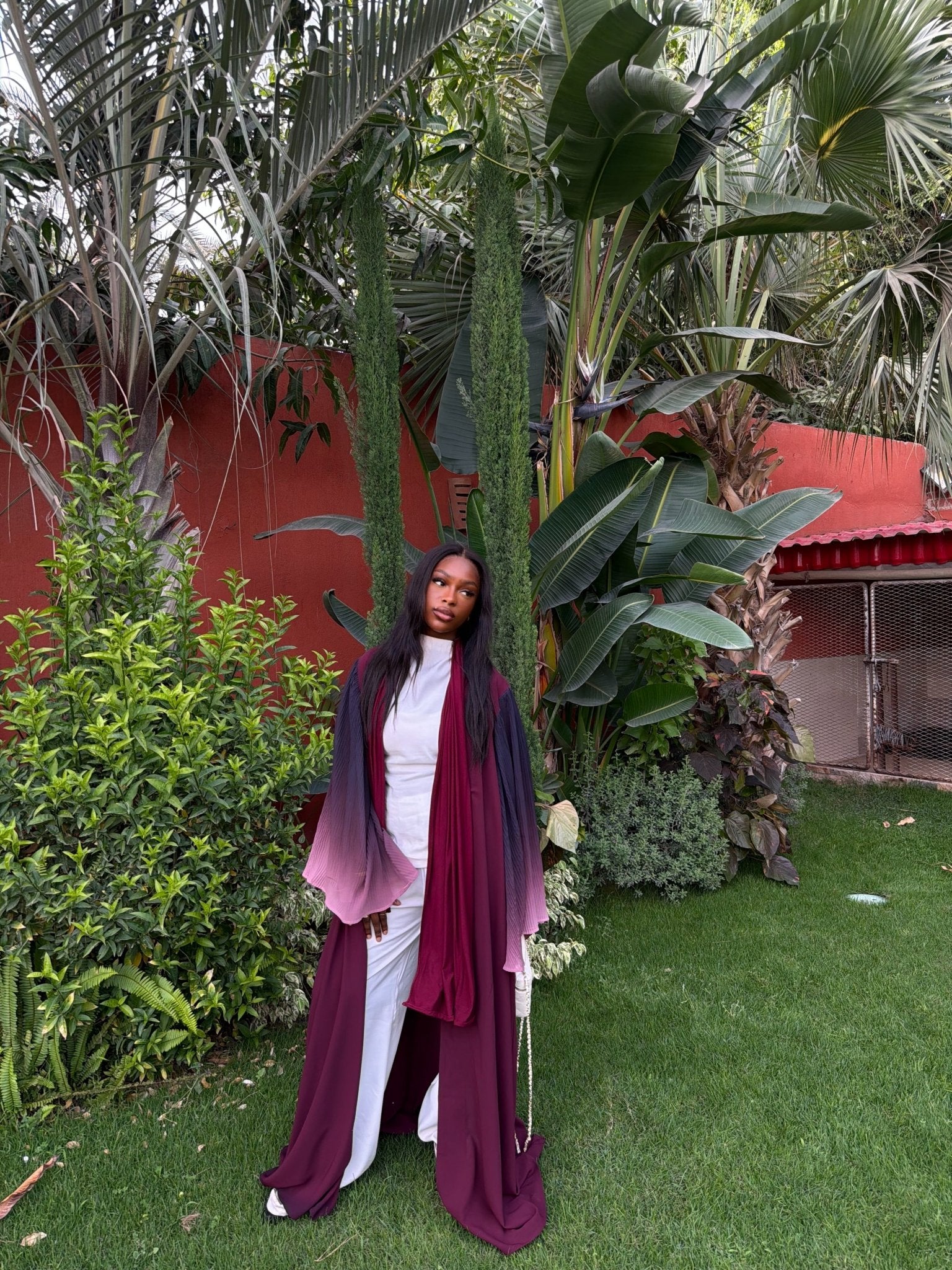 Kimono Yasmine Bordeaux - TAHIRA