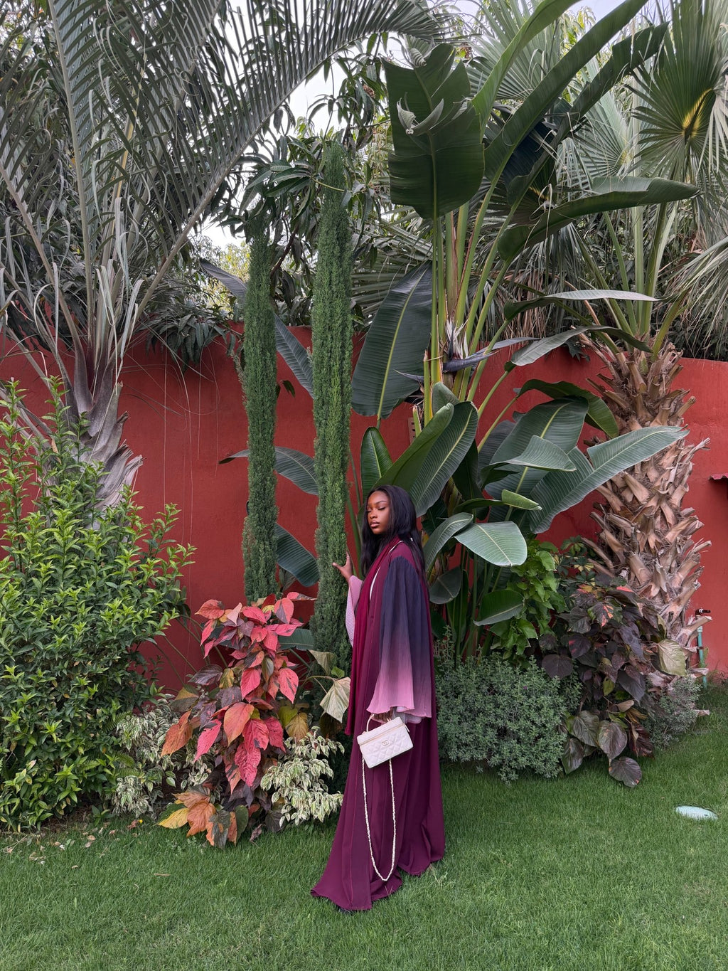 Kimono Yasmine Bordeaux - TAHIRA