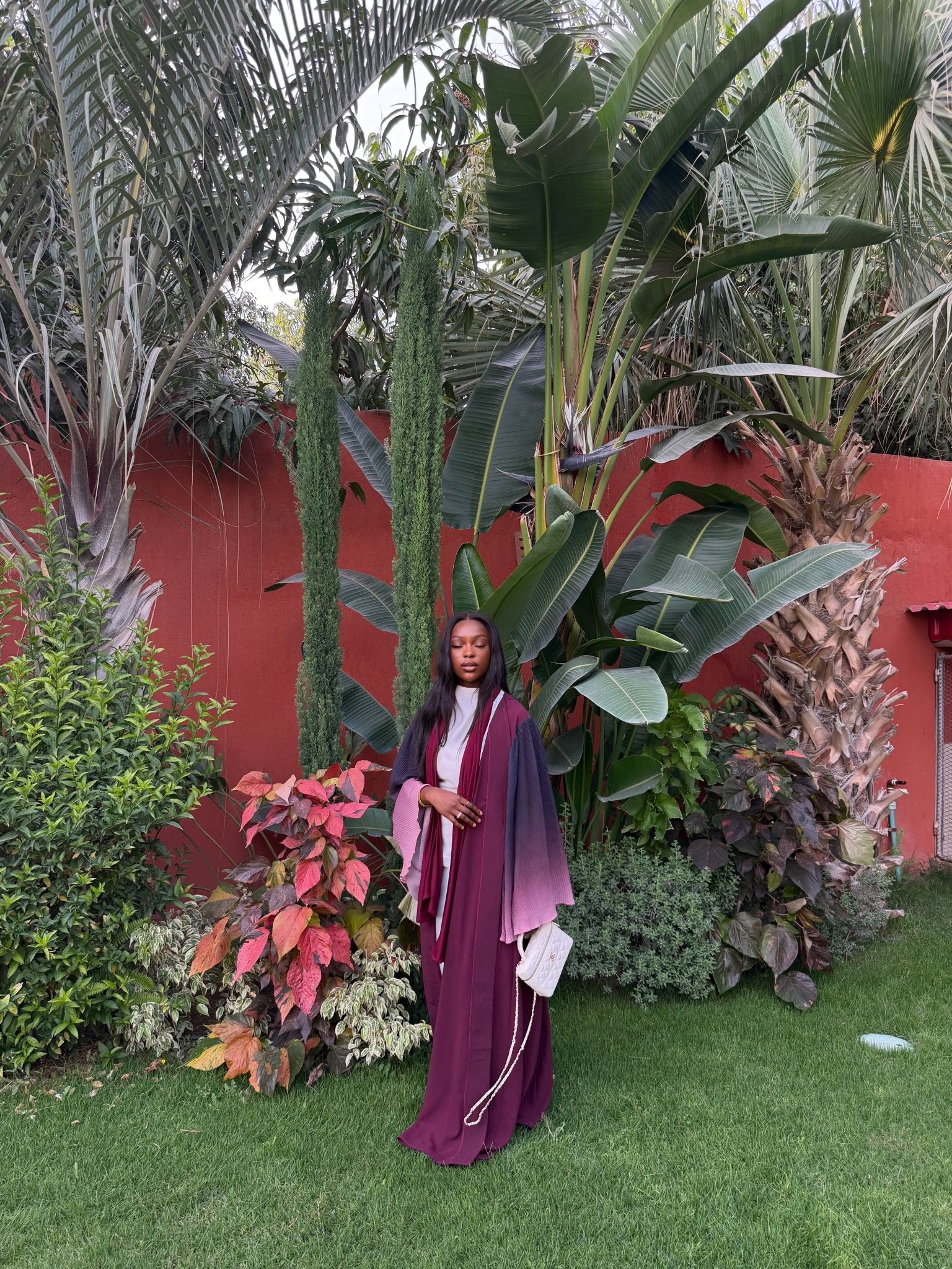 Kimono Yasmine Bordeaux - TAHIRA